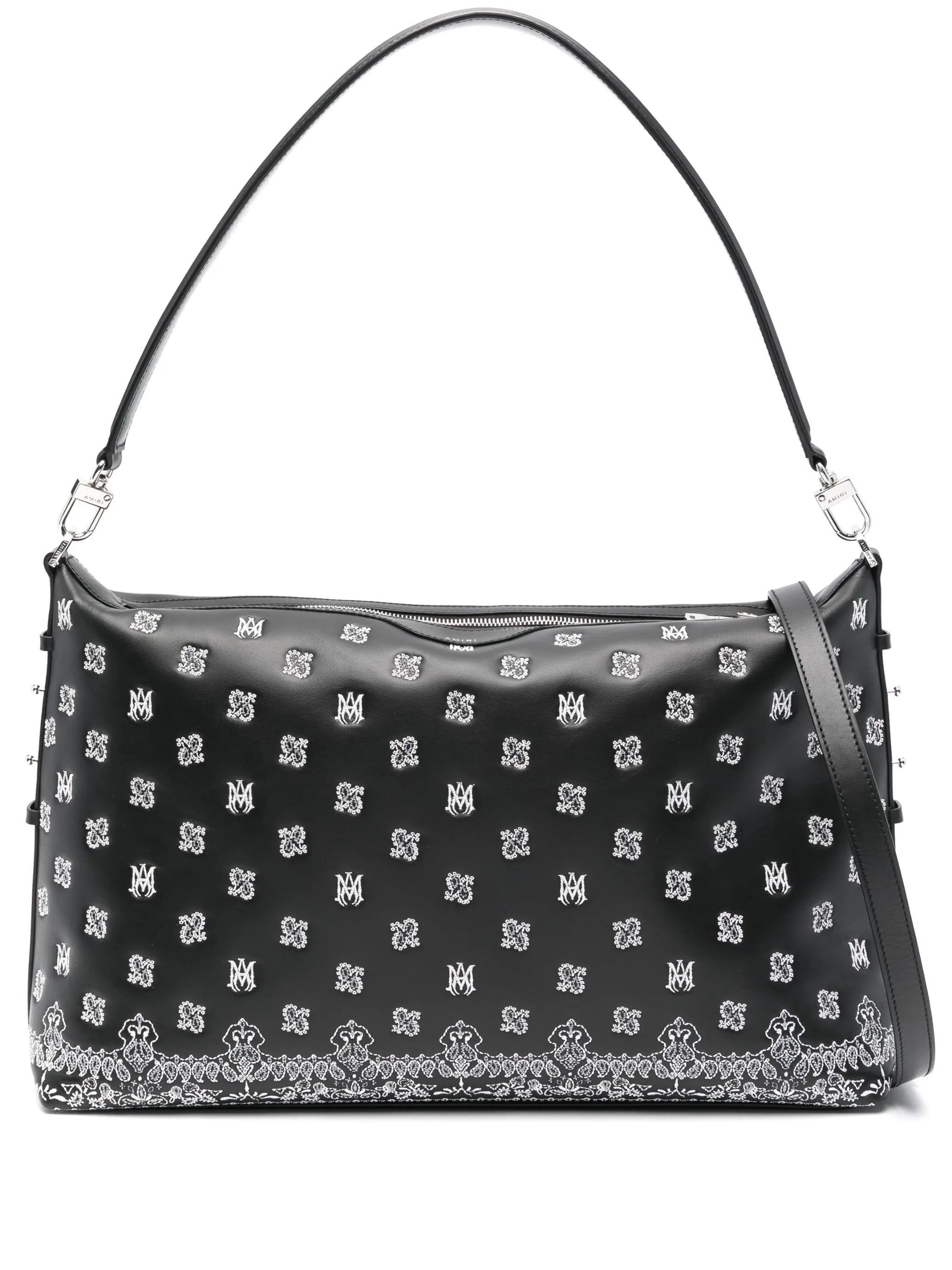 Bandana-embroidered shoulder bag