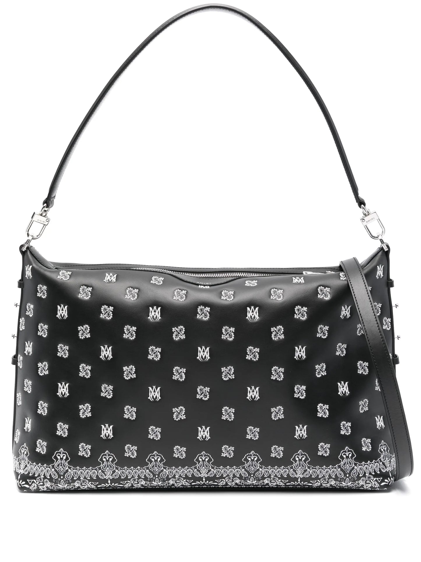 Bandana-embroidered shoulder bag