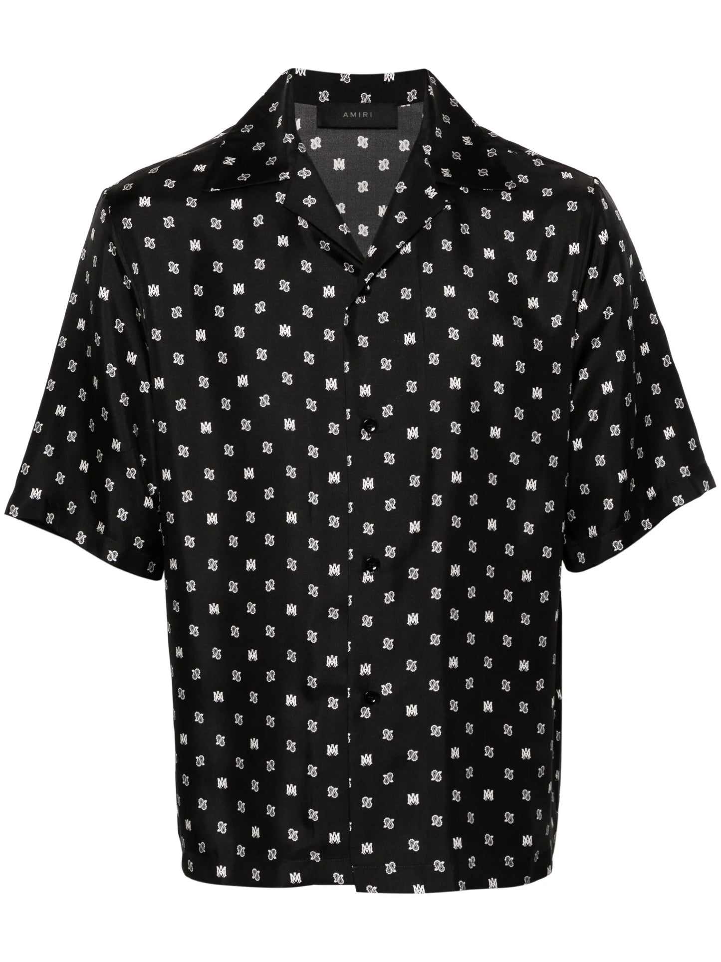 mix-print silk shirt
