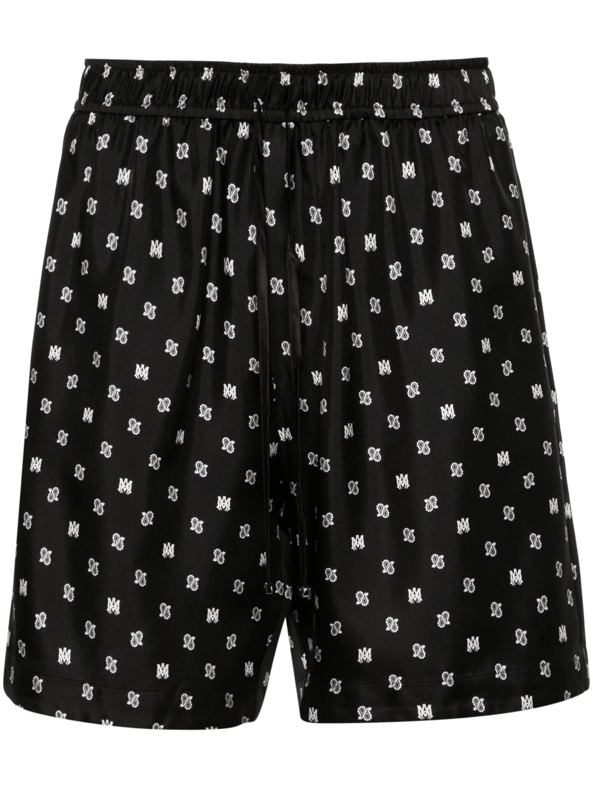 monogram paisley-print silk shorts