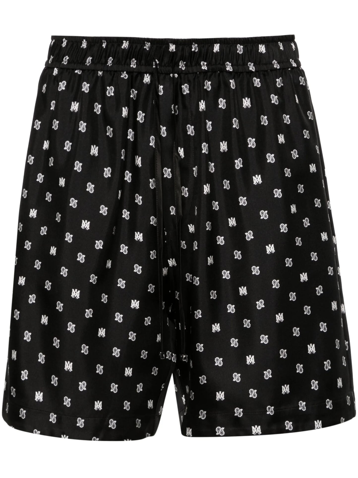 monogram paisley-print silk shorts