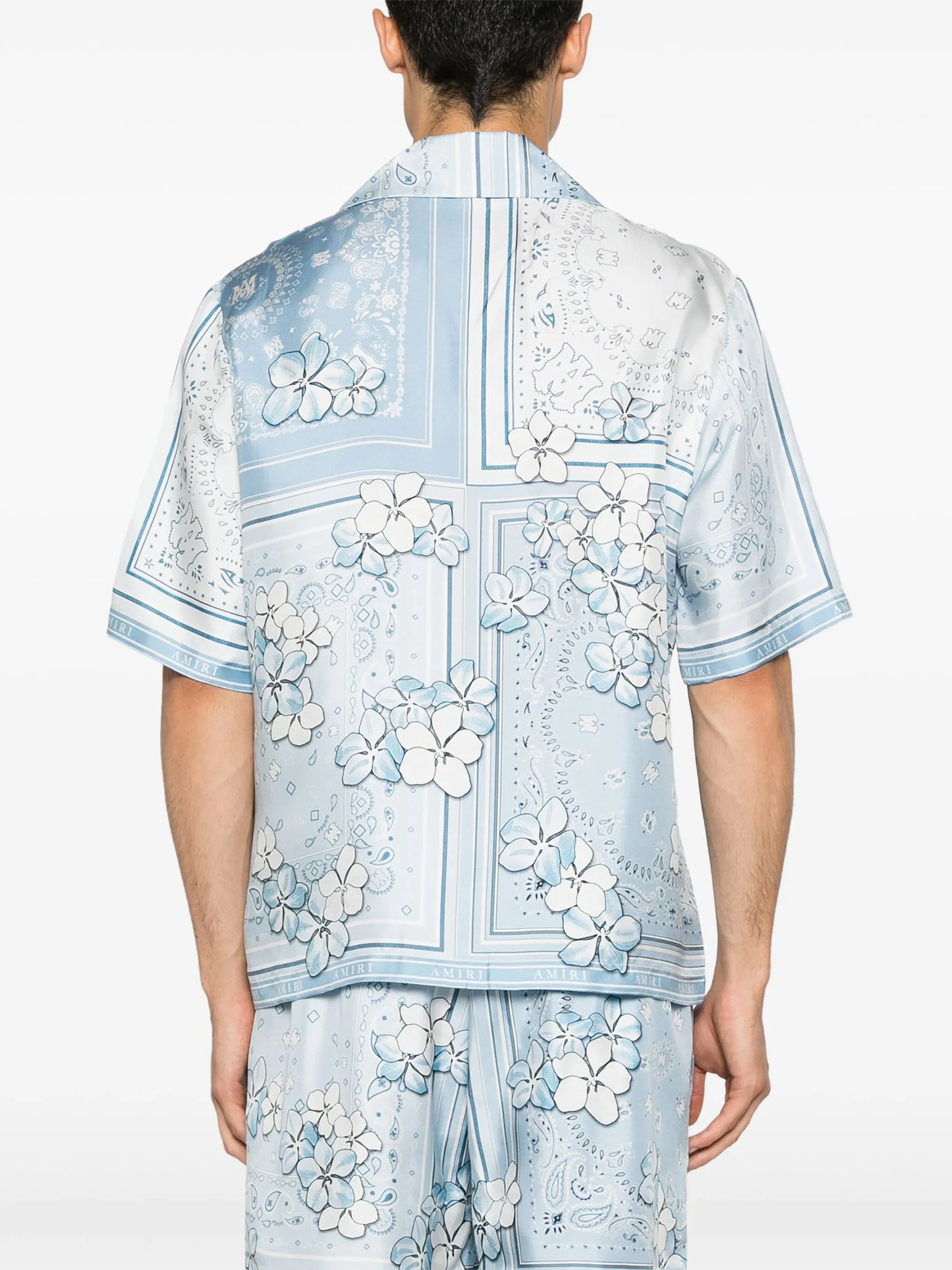 bandana floral silk shirt