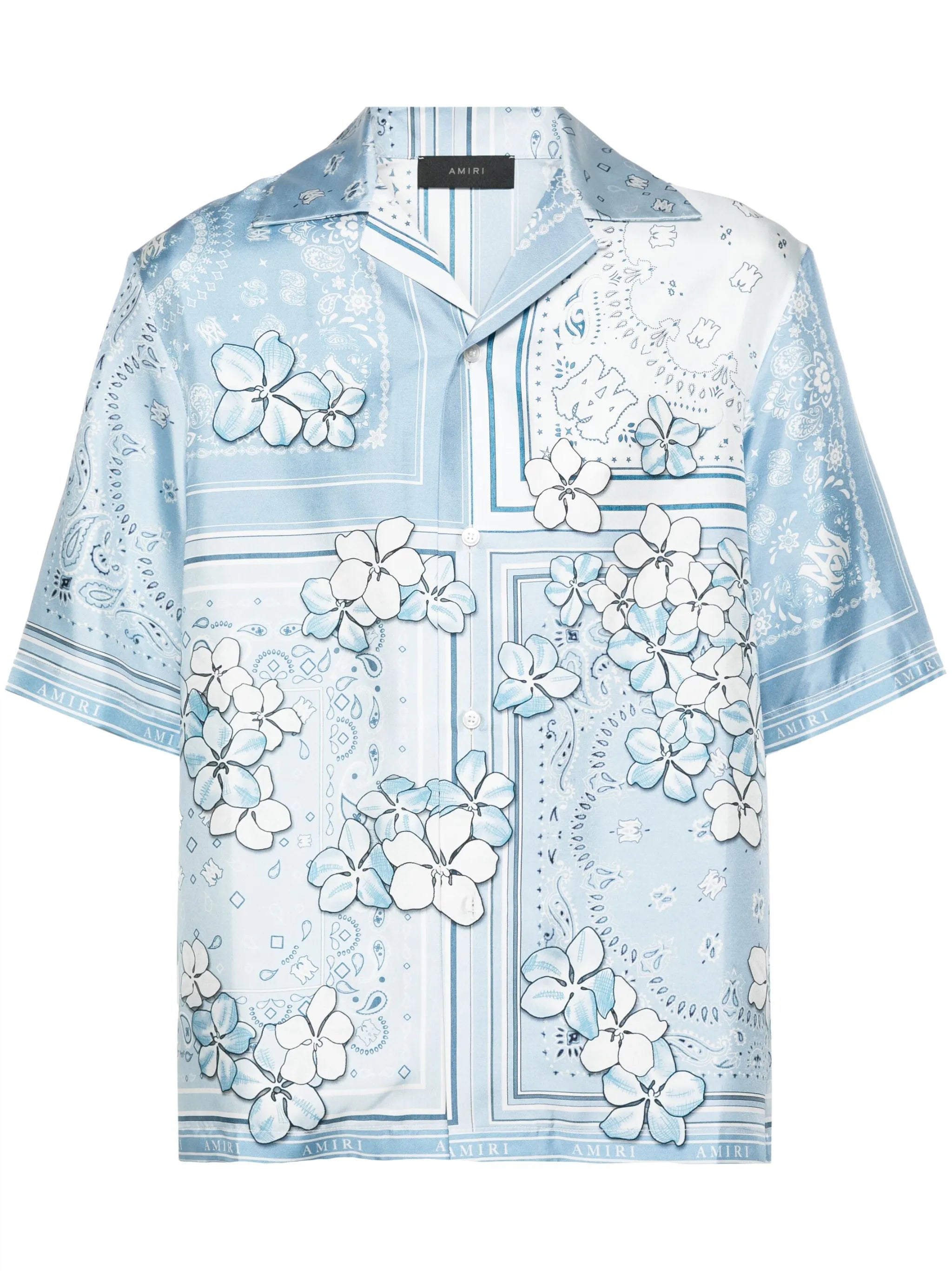 bandana floral silk shirt
