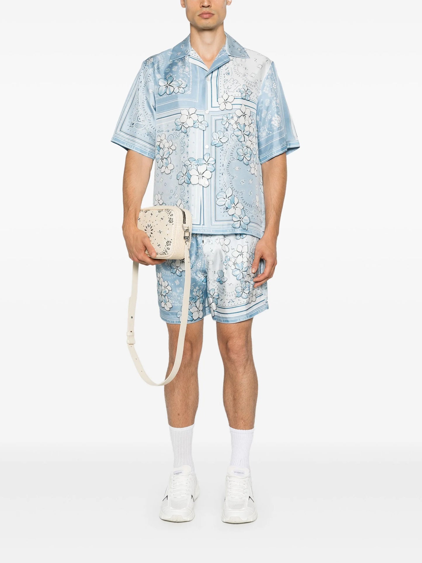 bandana floral silk shirt