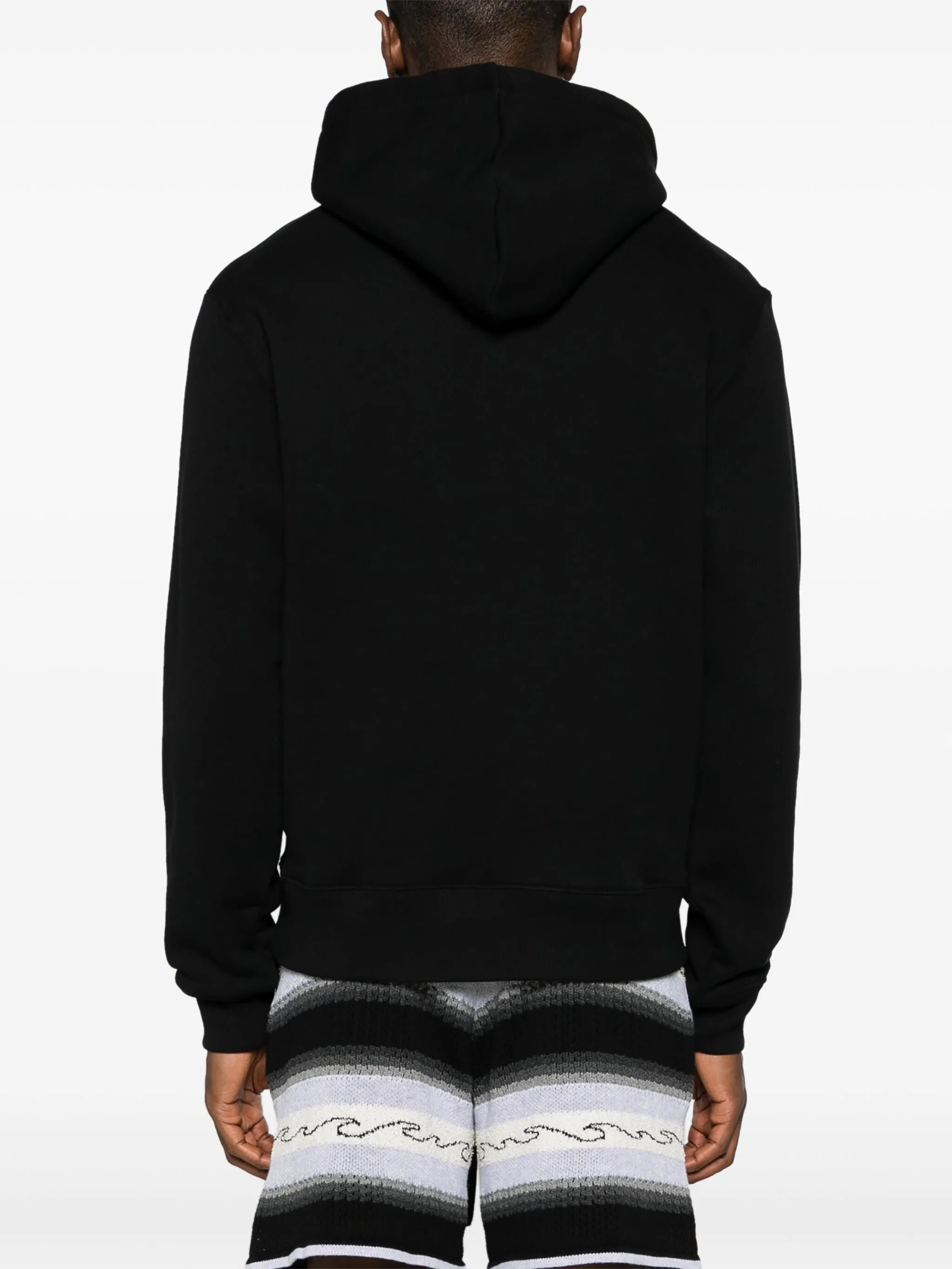 logo-lettering cotton hoodie