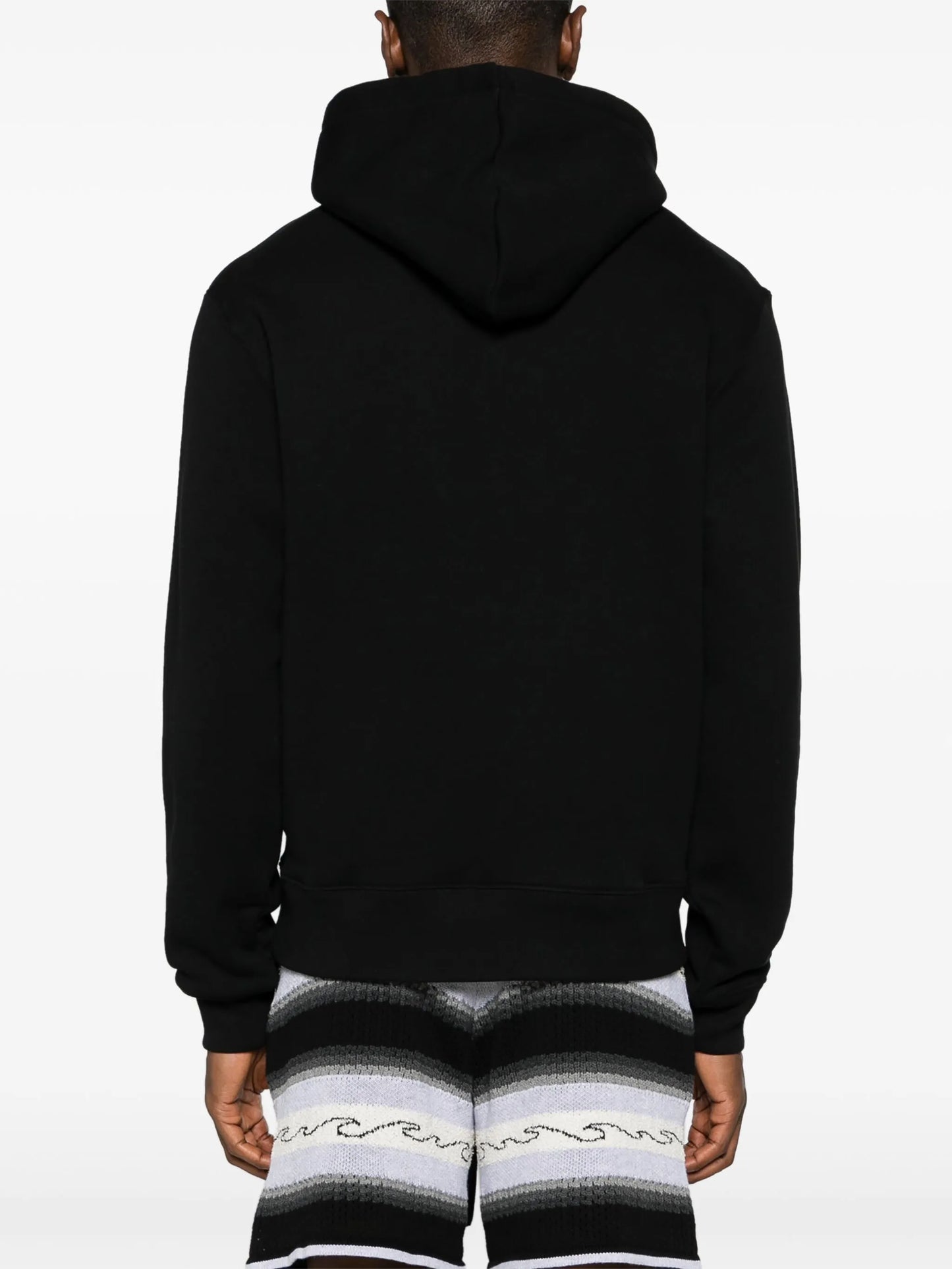 logo-lettering cotton hoodie