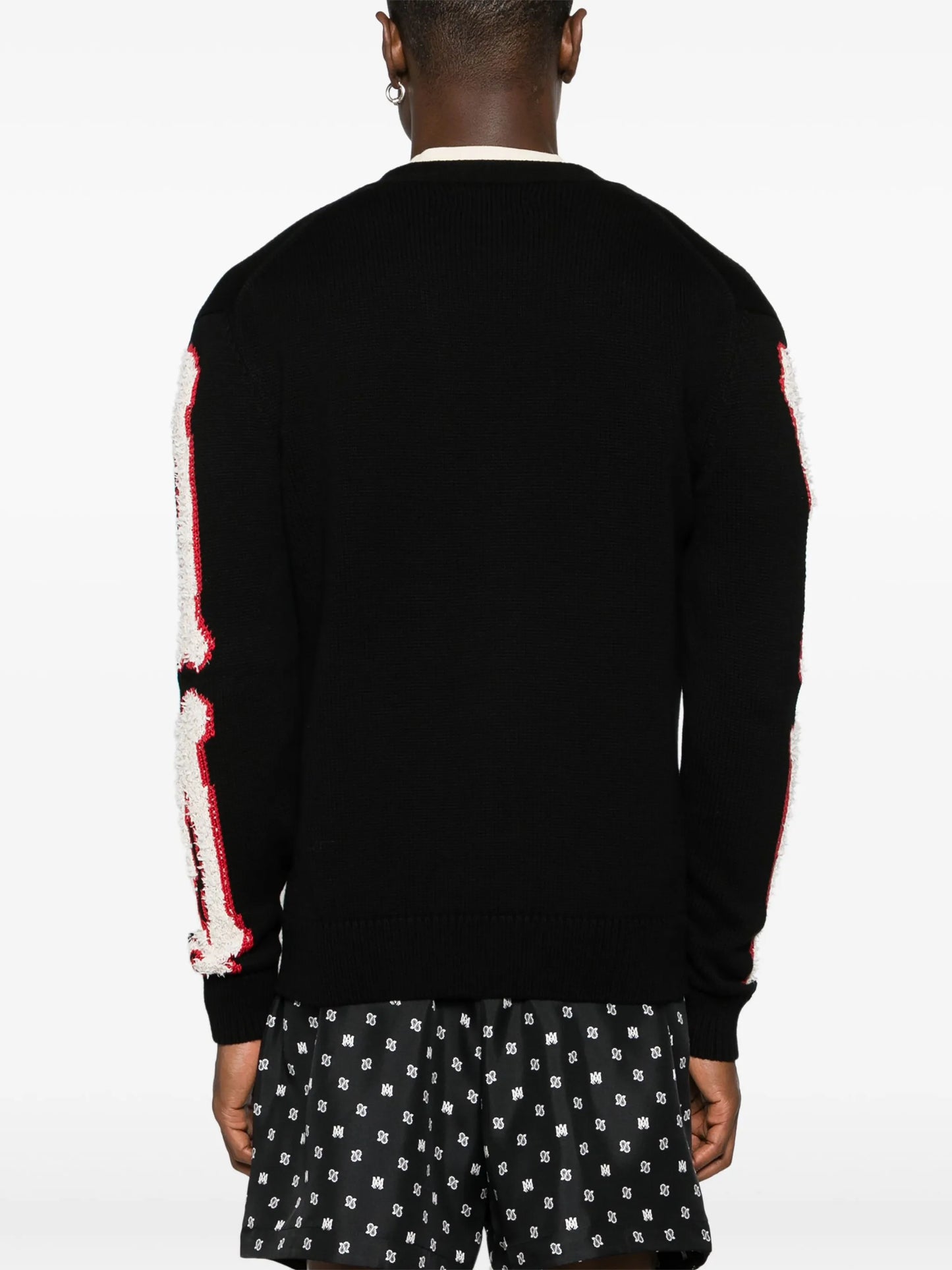 Bones intarsia-knit cardigan