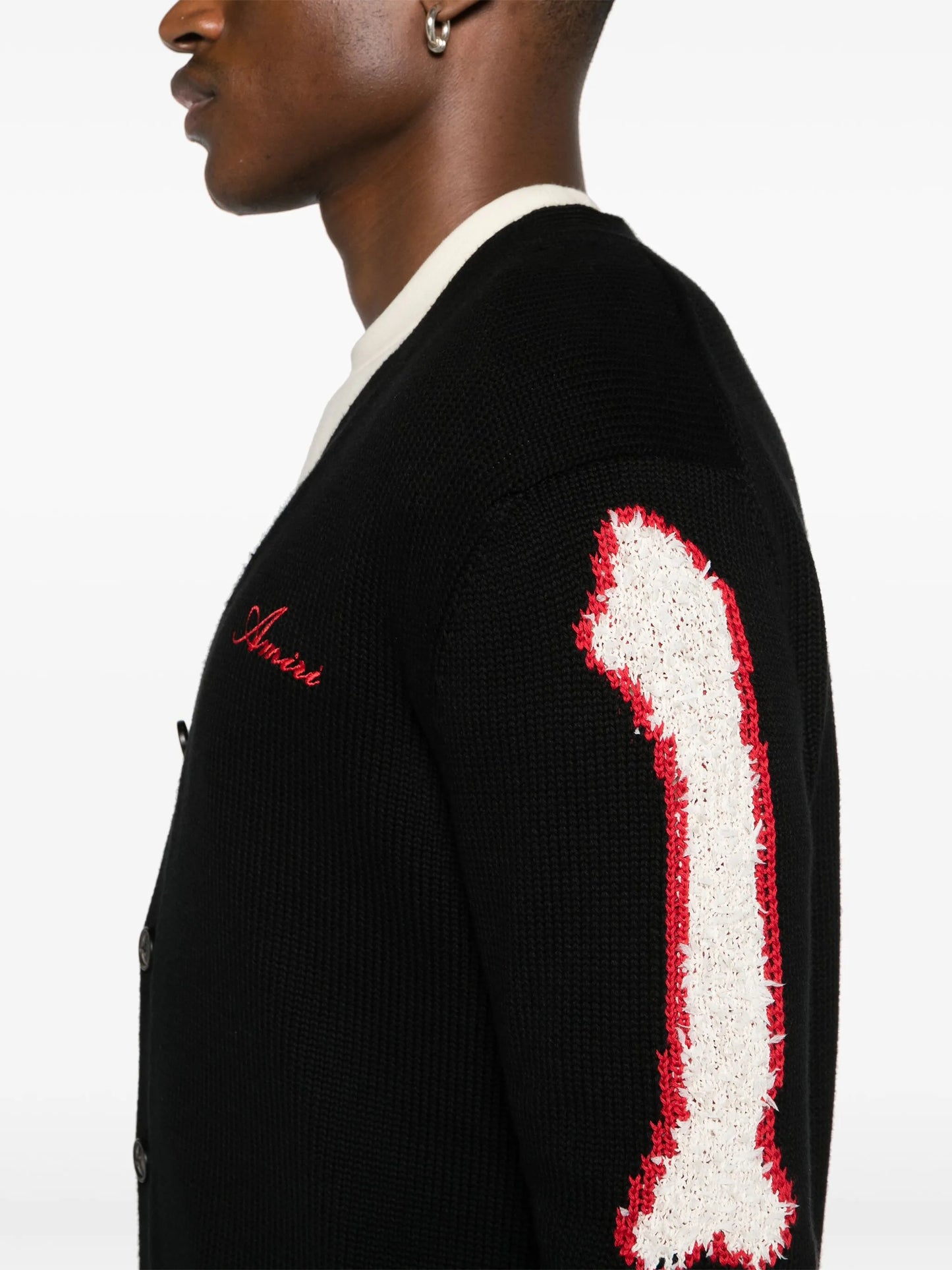 Bones intarsia-knit cardigan