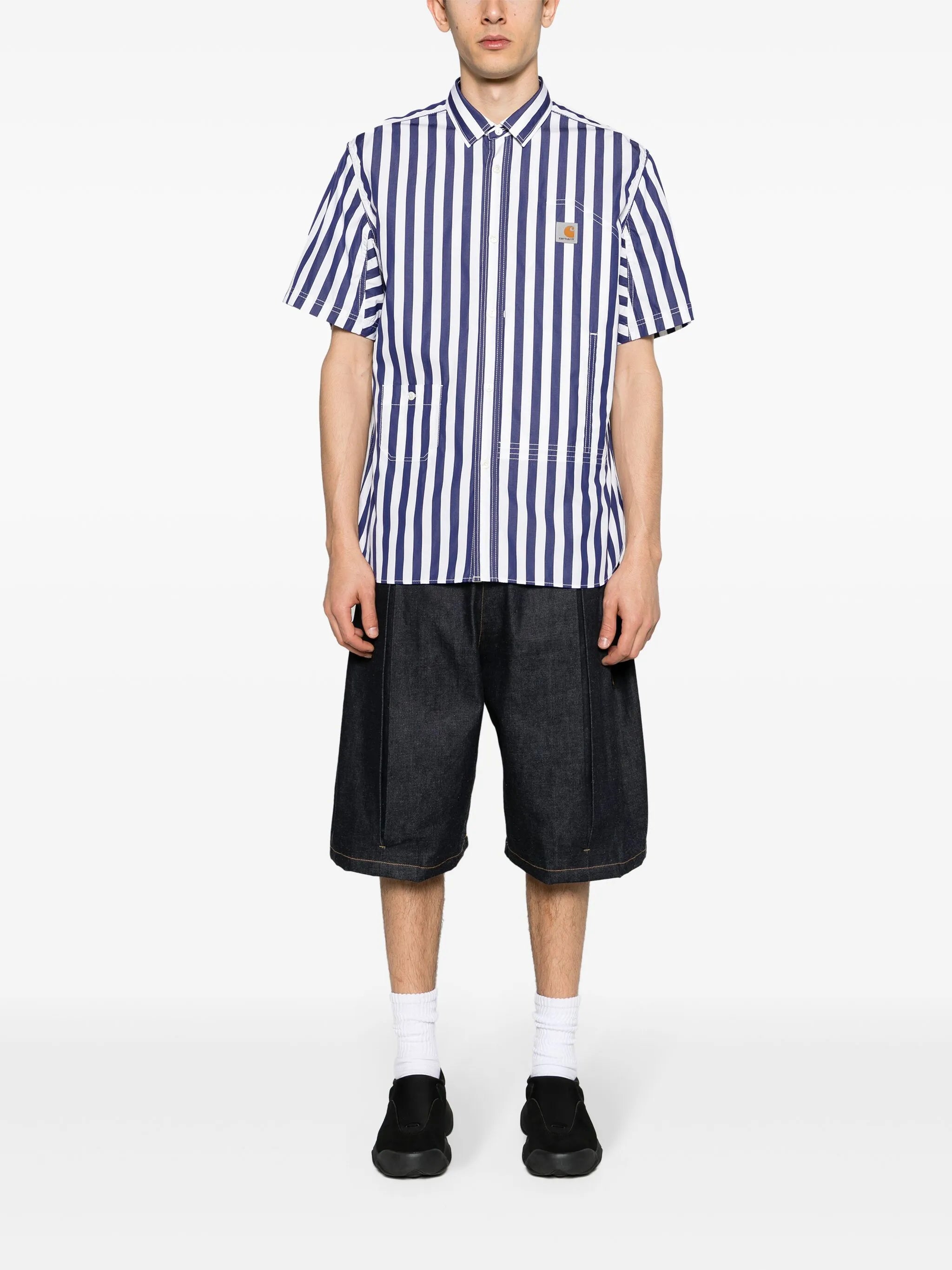 striped poplin shirt