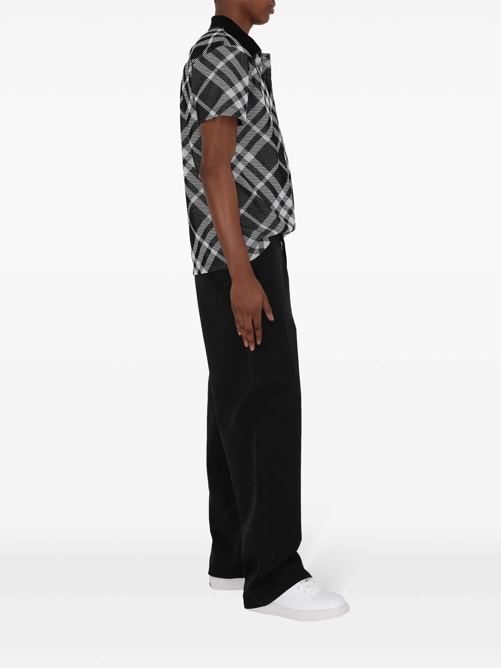 Vintage Check cotton polo shirt