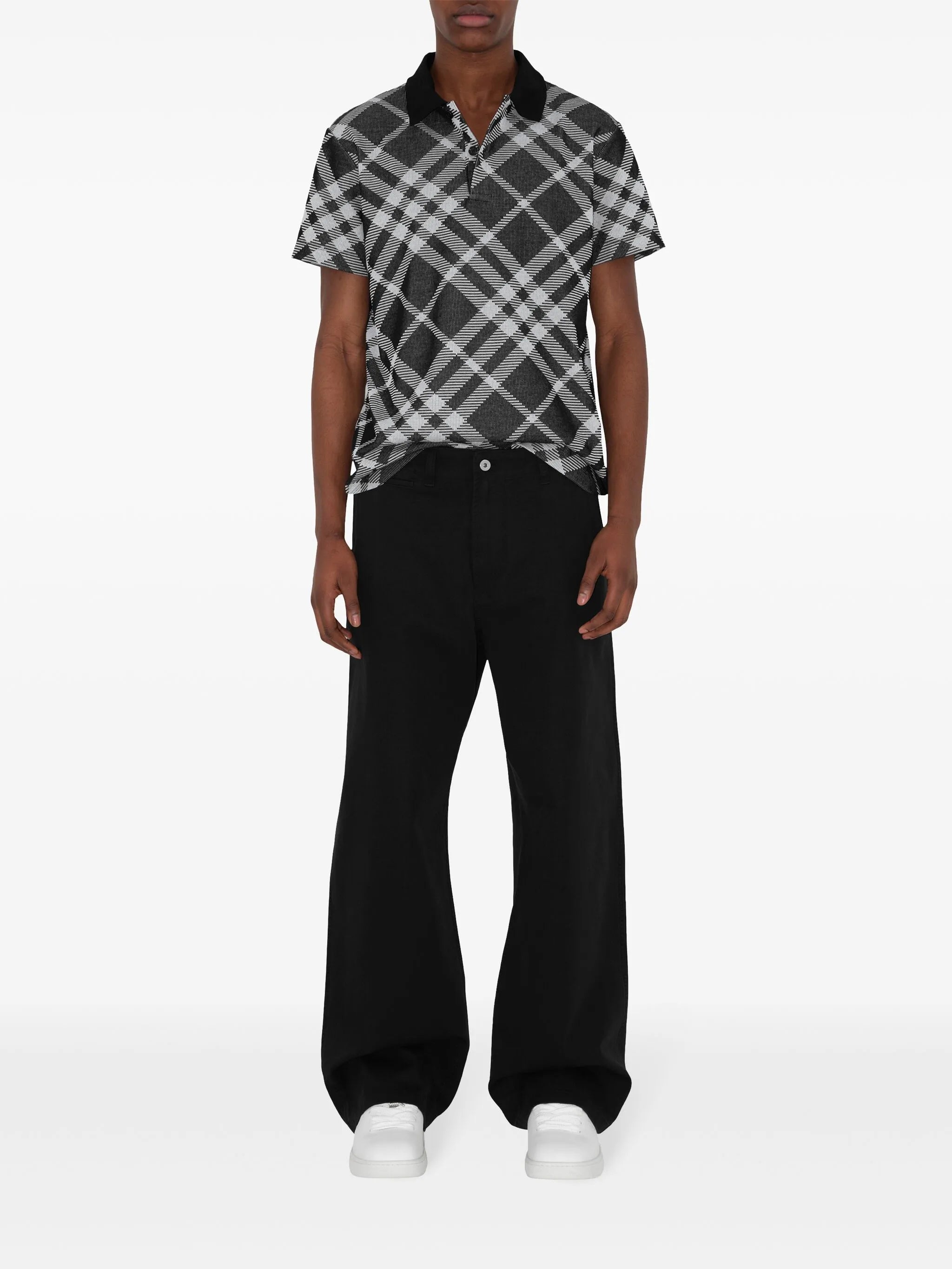 Vintage Check cotton polo shirt
