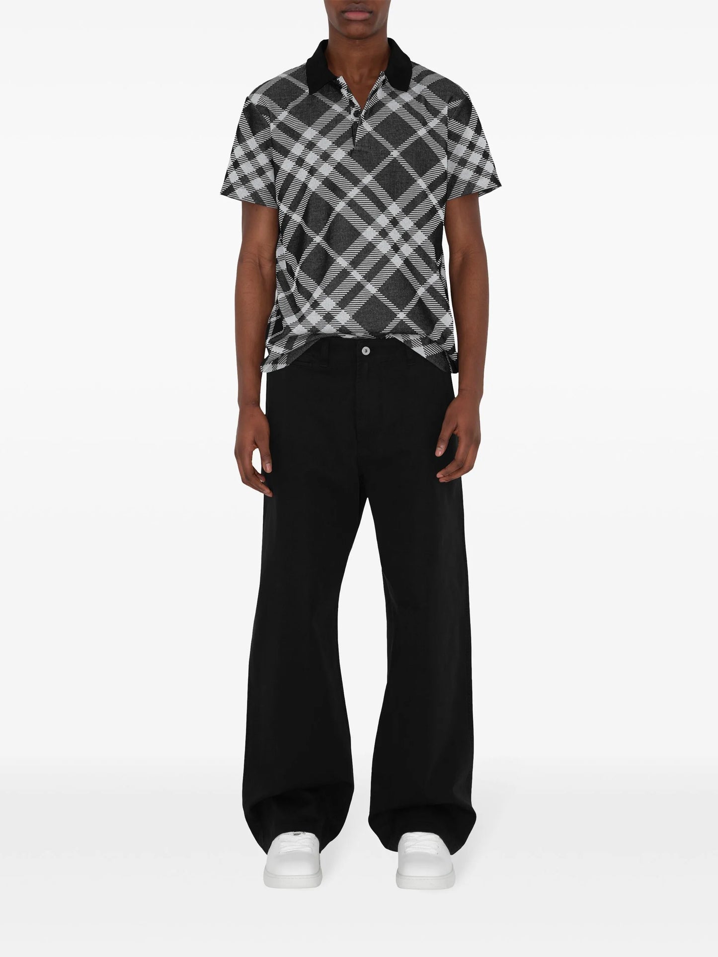 Vintage Check cotton polo shirt