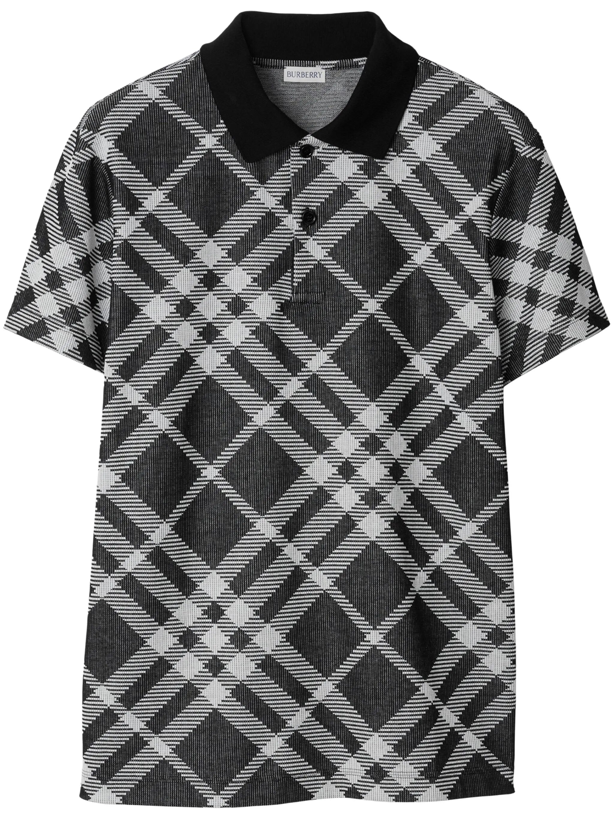 Vintage Check cotton polo shirt
