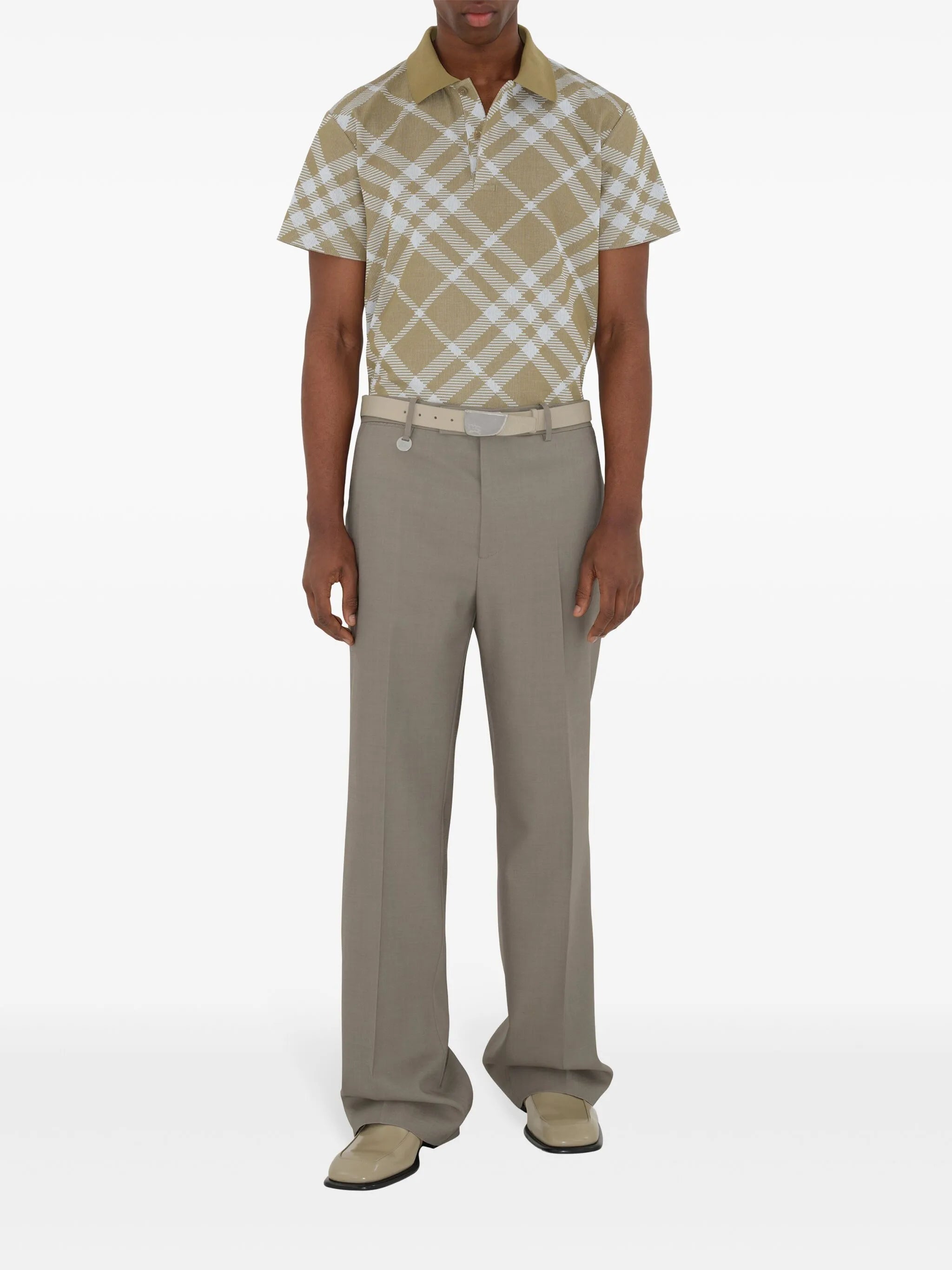 short sleeve cotton-blend polo
