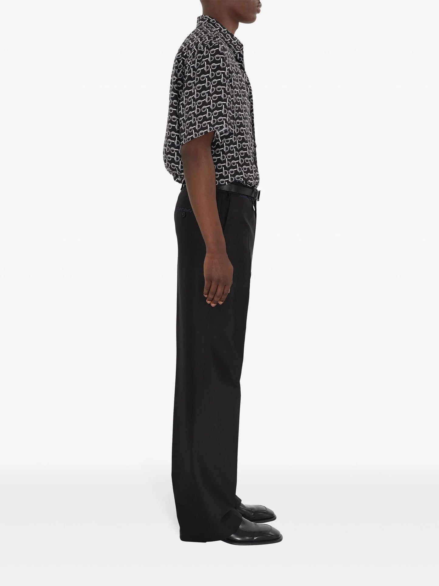 B silk shirt