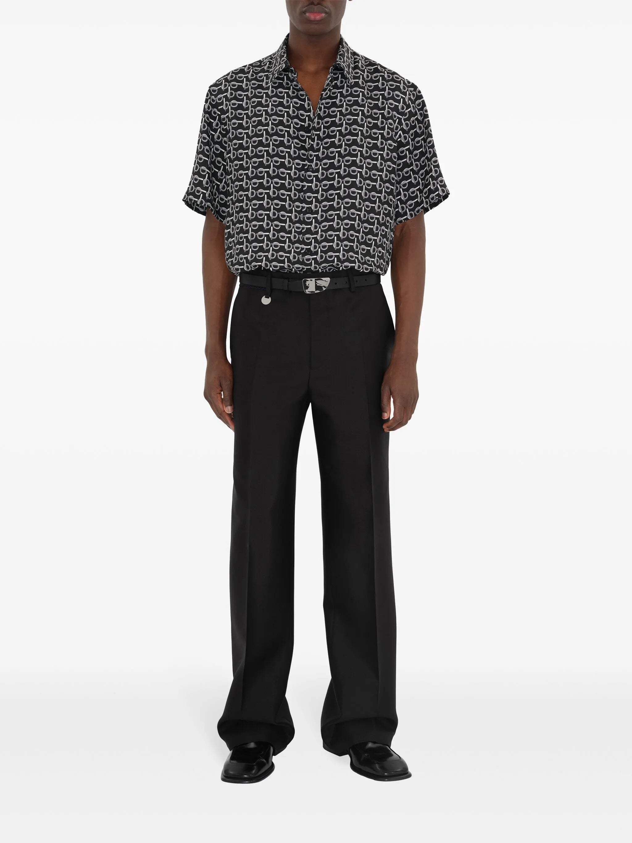 B silk shirt
