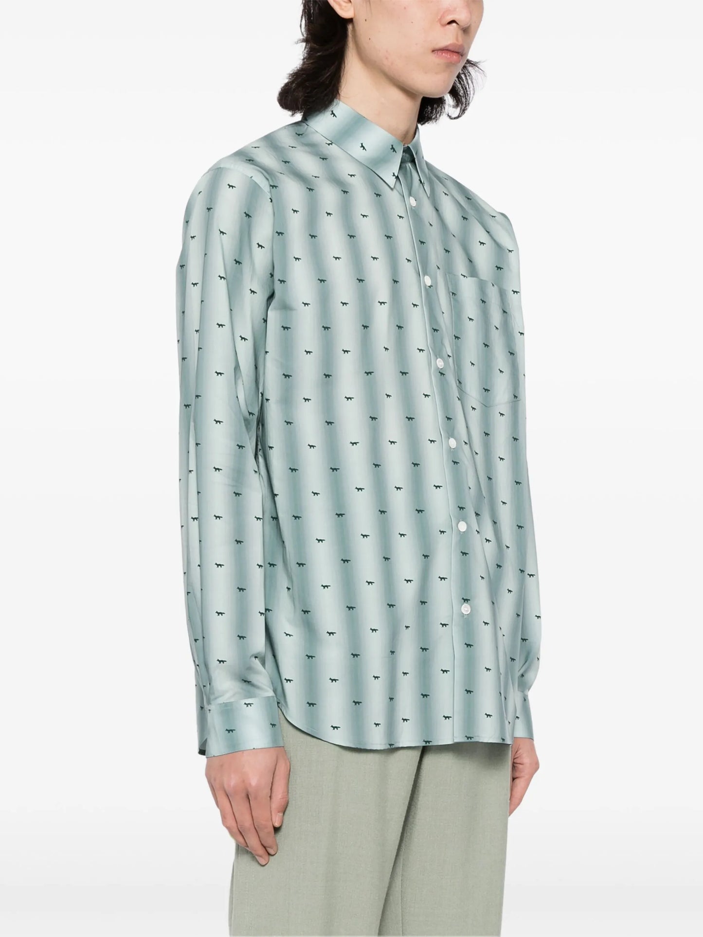 logo-print cotton shirt