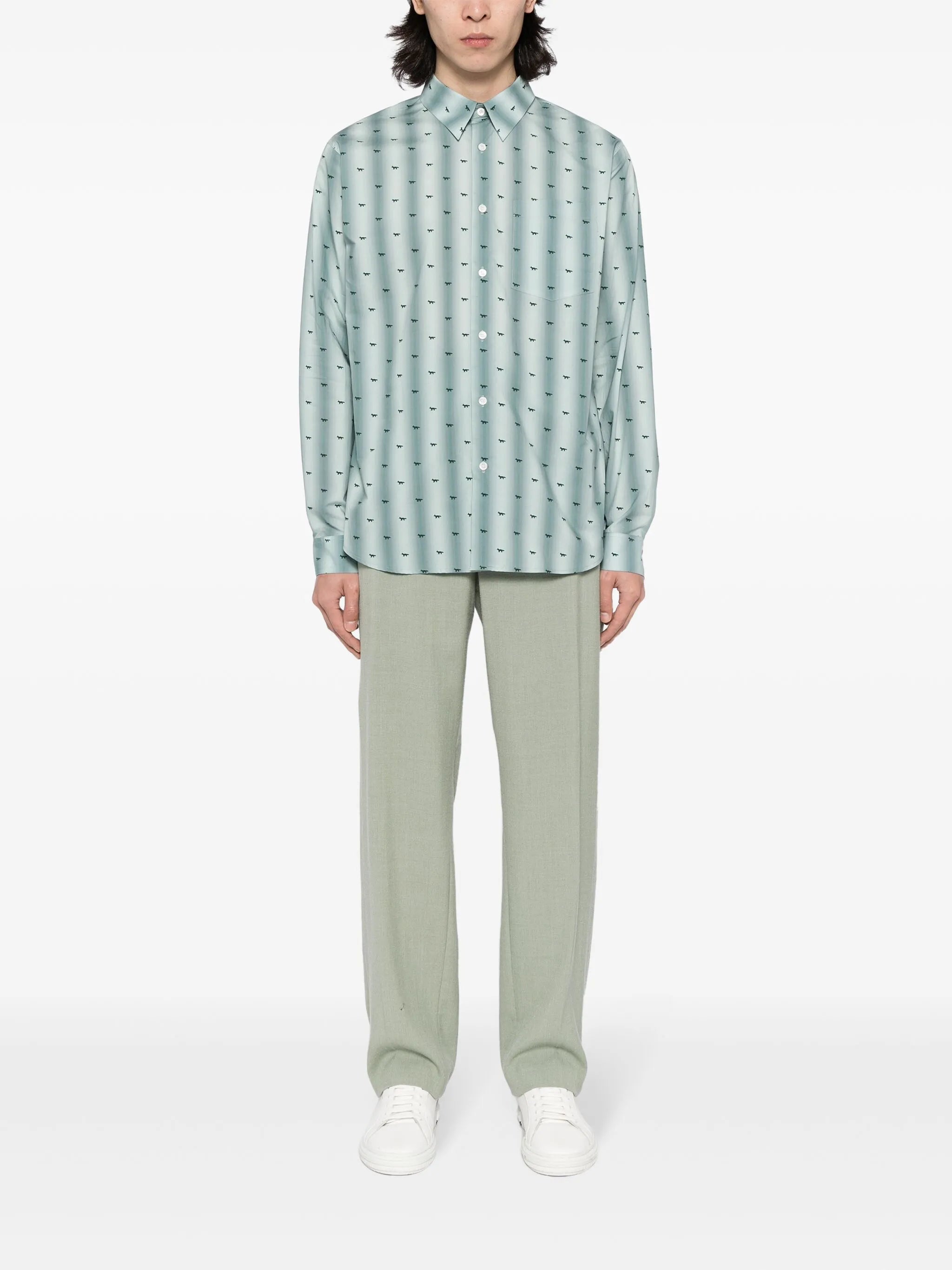 logo-print cotton shirt