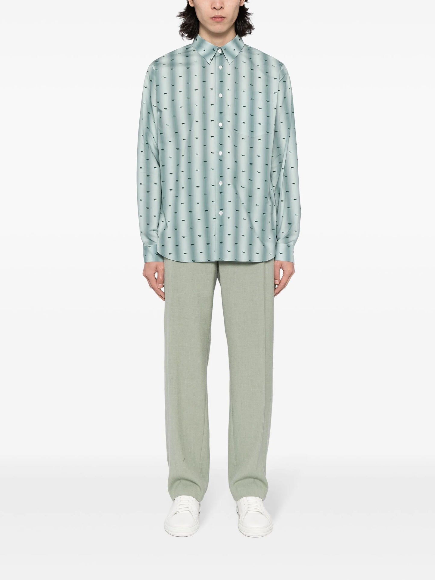 logo-print cotton shirt