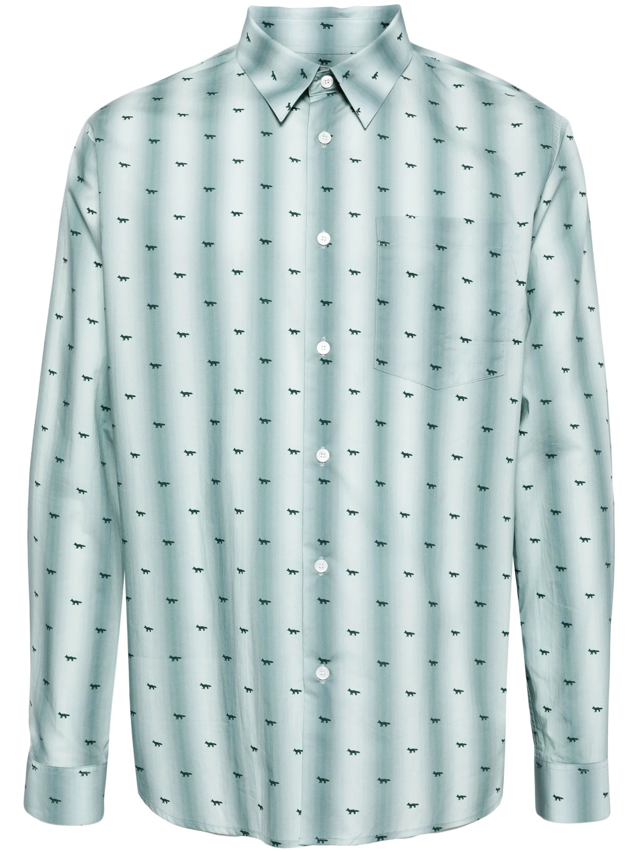 logo-print cotton shirt