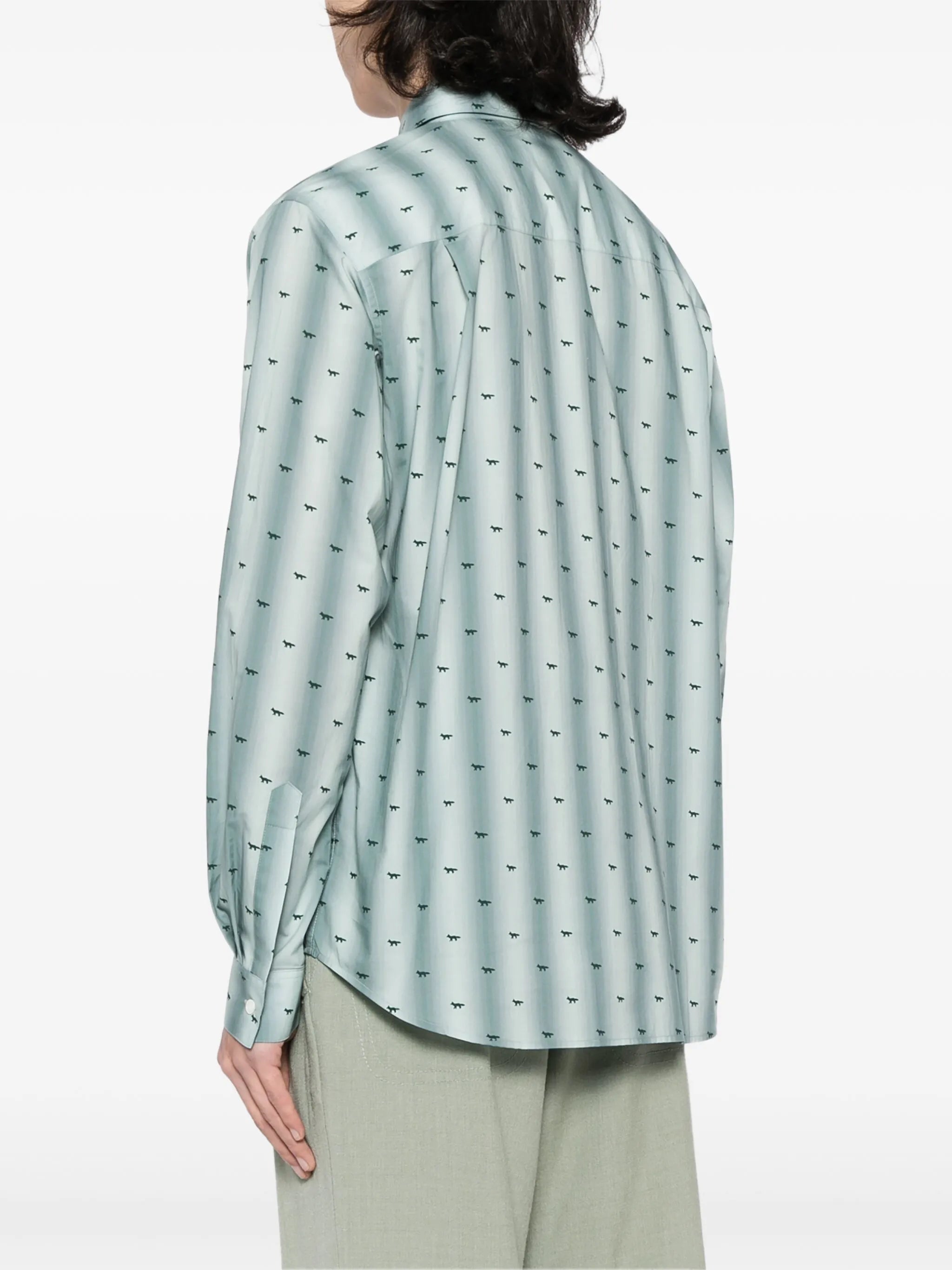 logo-print cotton shirt
