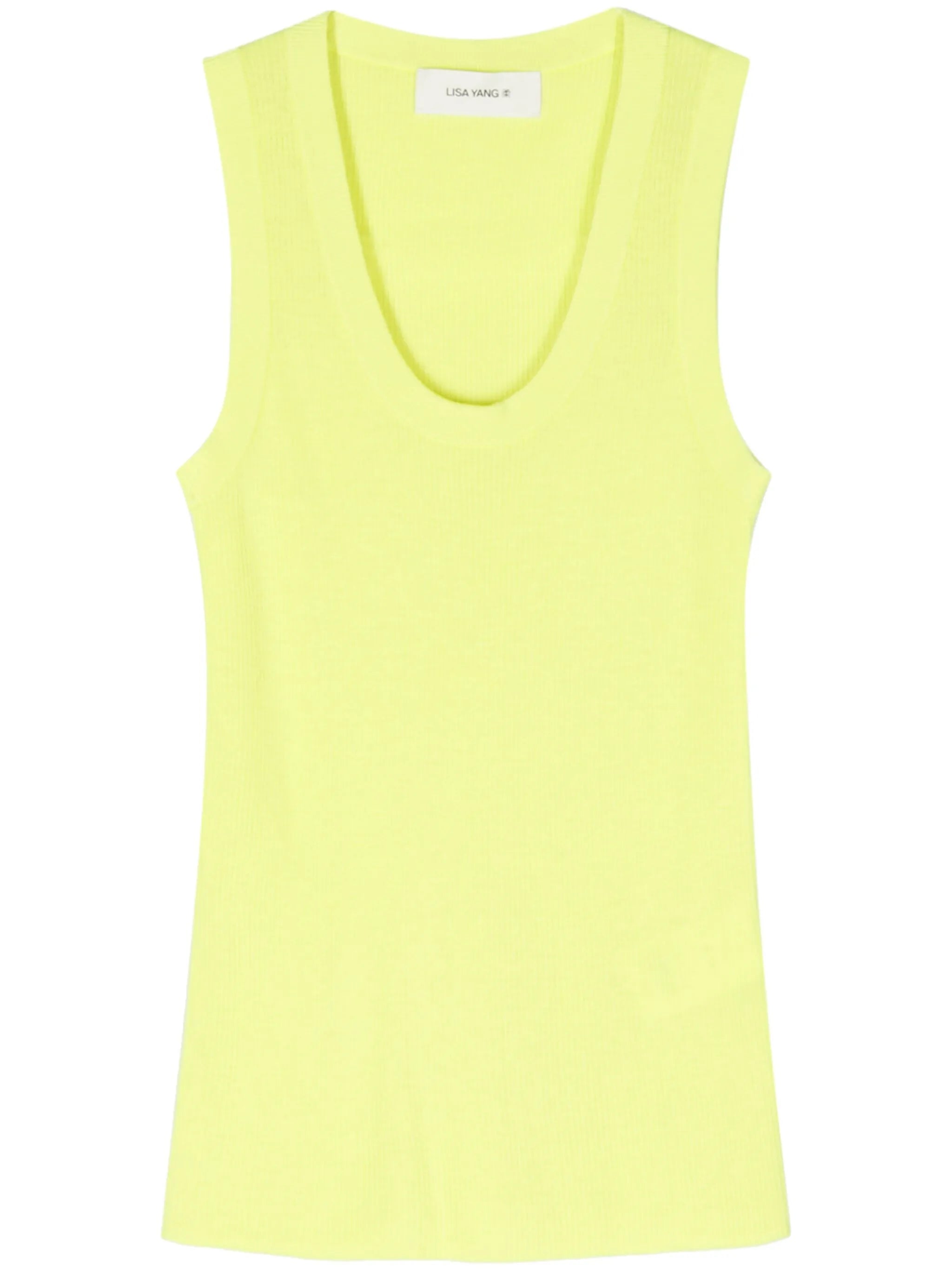 ribbed-knit cashmere tank top