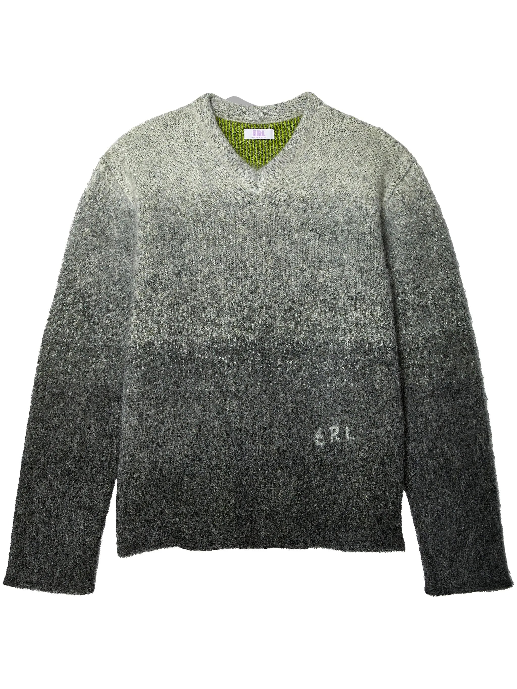 gradient-effect V-neck jumper