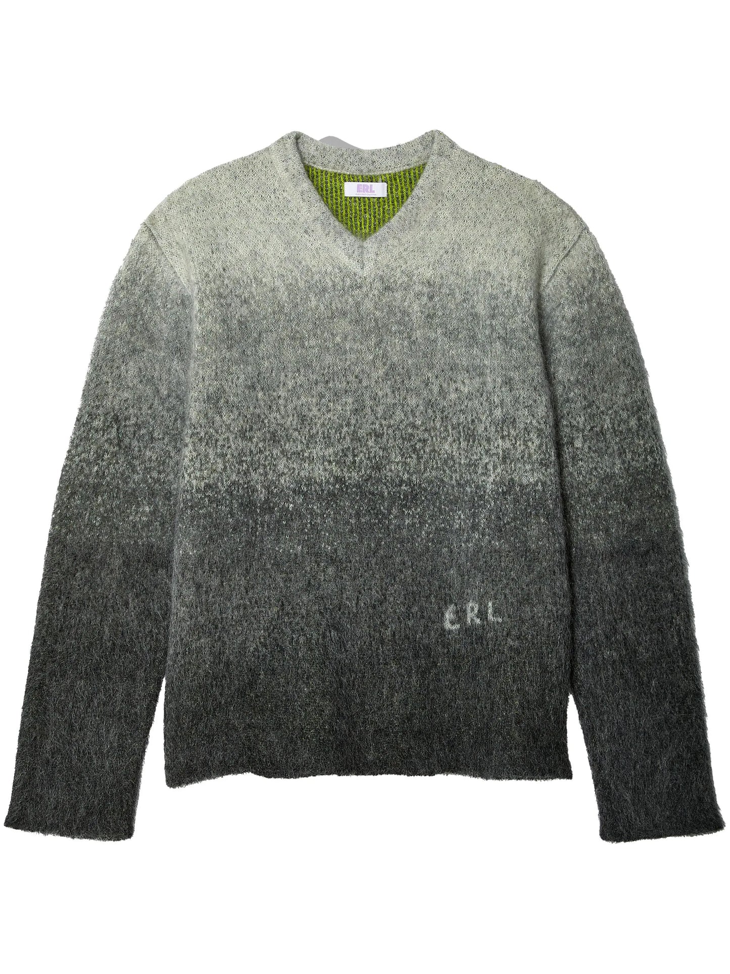 gradient-effect V-neck jumper