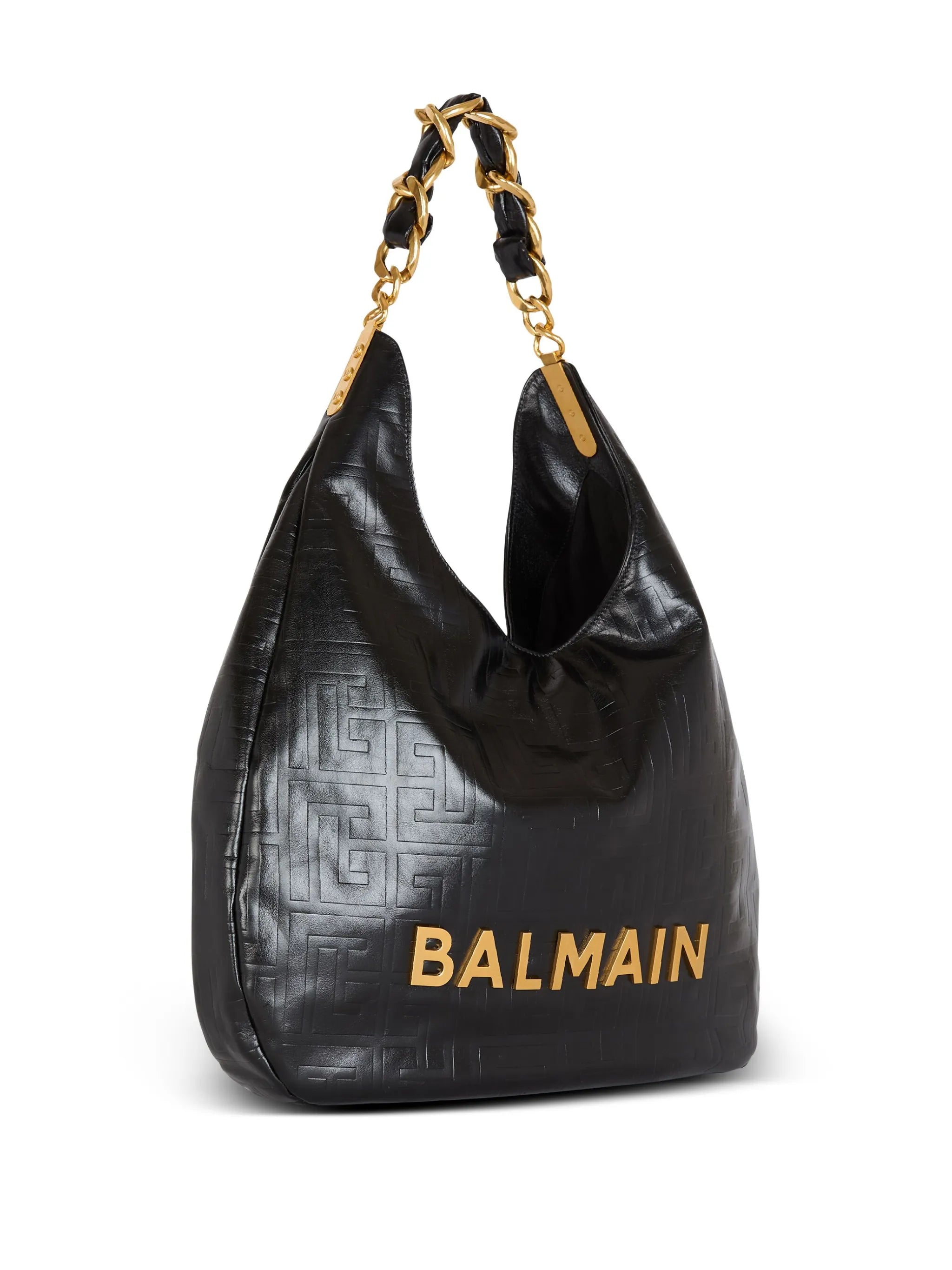 1945 crinkled leather shoulder bag