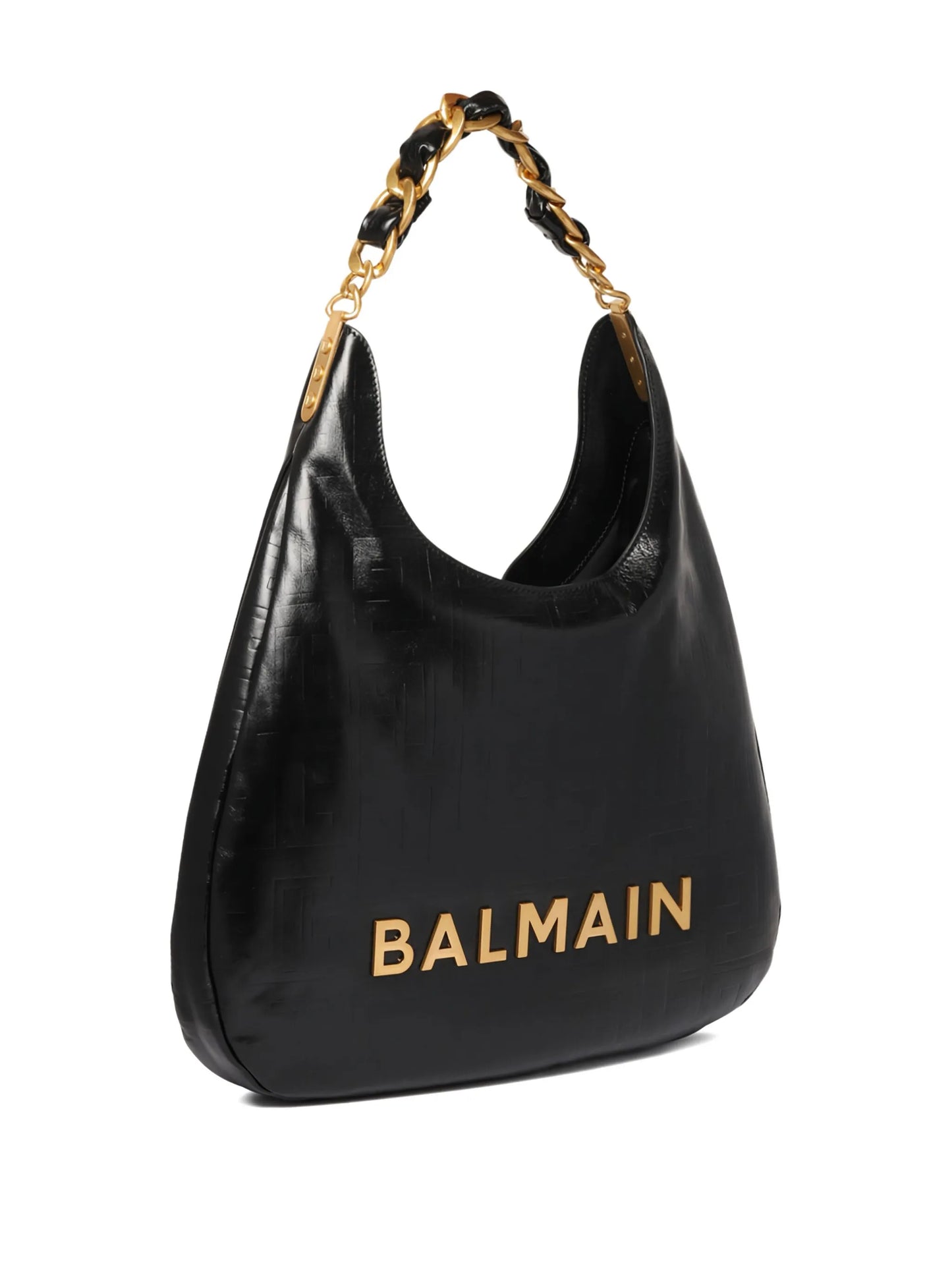 1945 crinkled leather shoulder bag