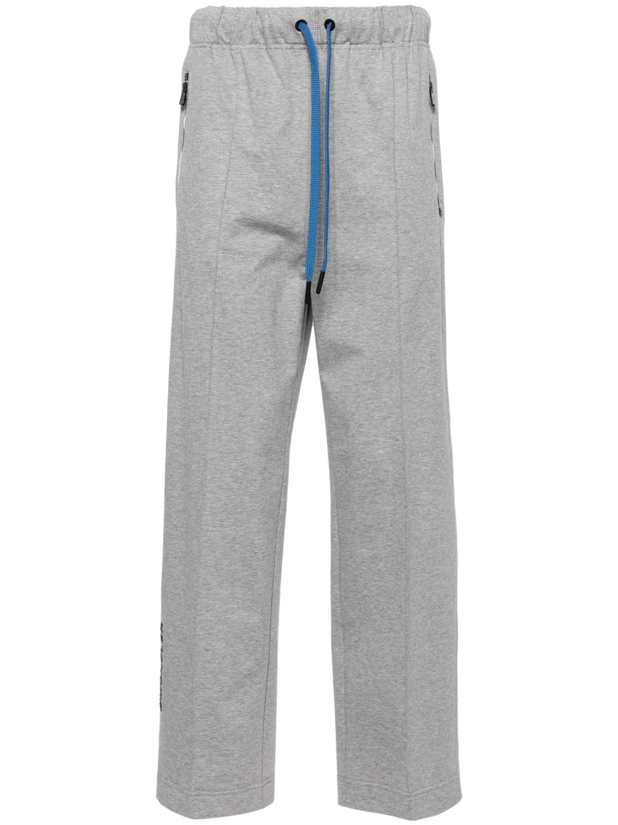 logo-lettering cotton track pants