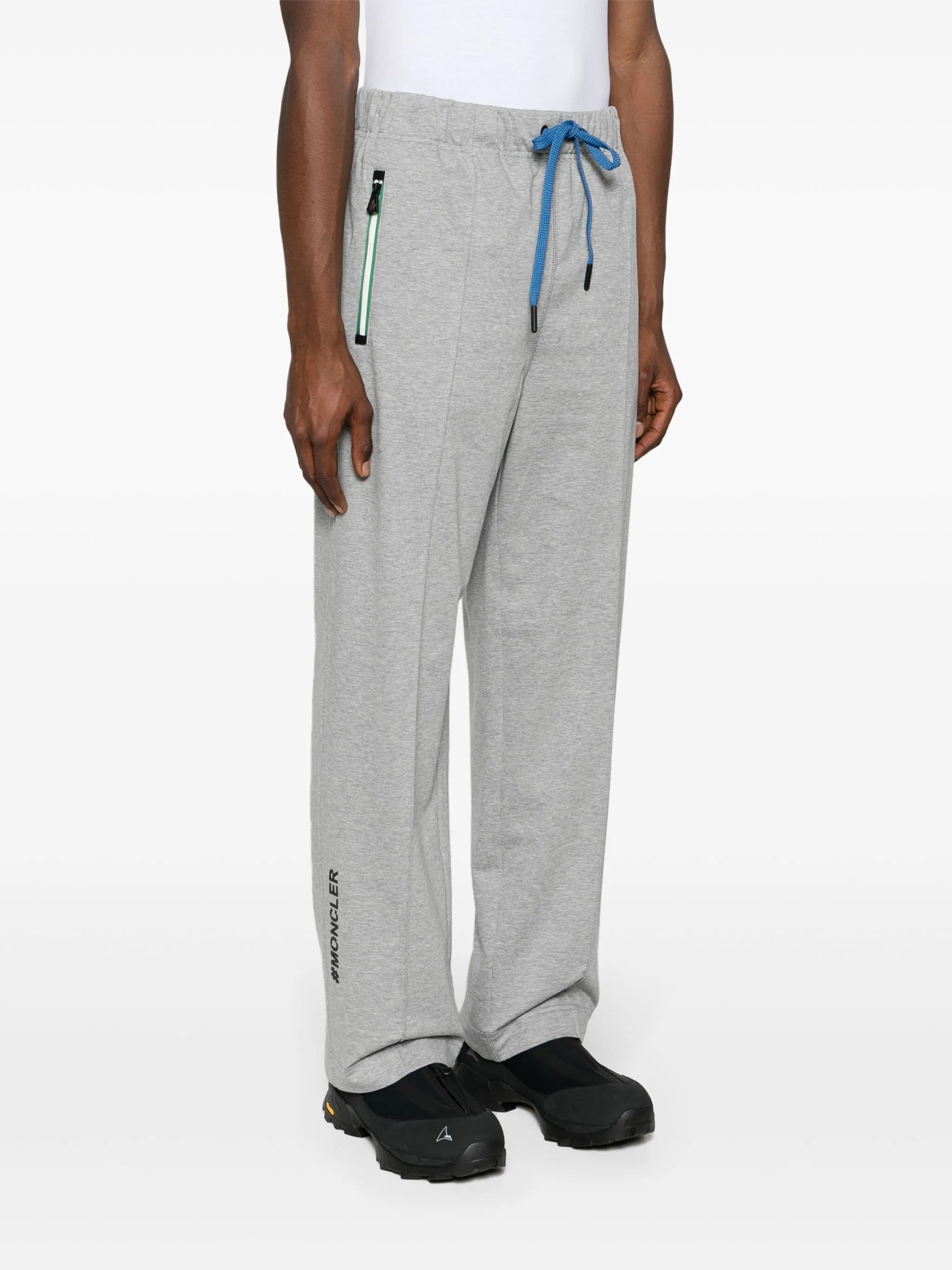 logo-lettering cotton track pants