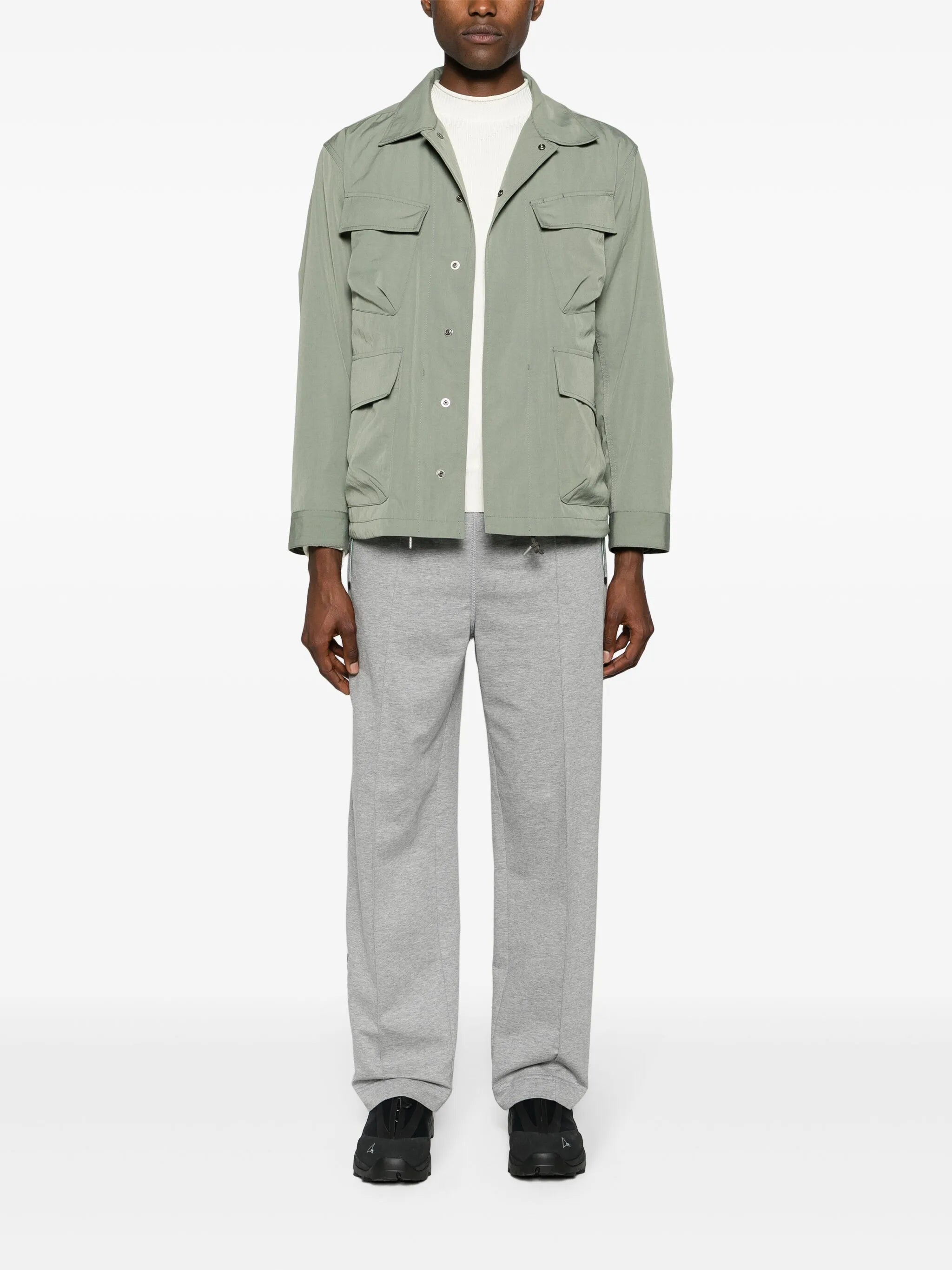 logo-lettering cotton track pants