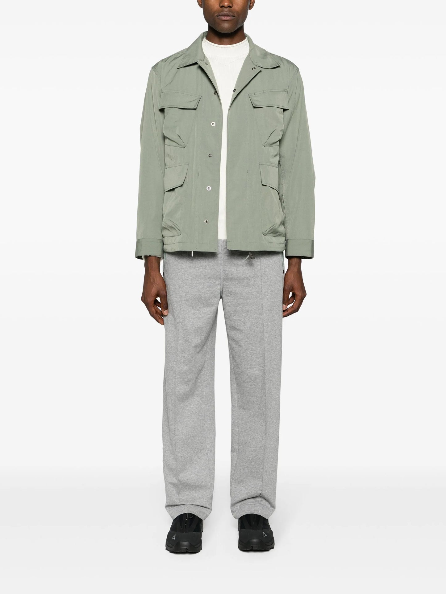 logo-lettering cotton track pants