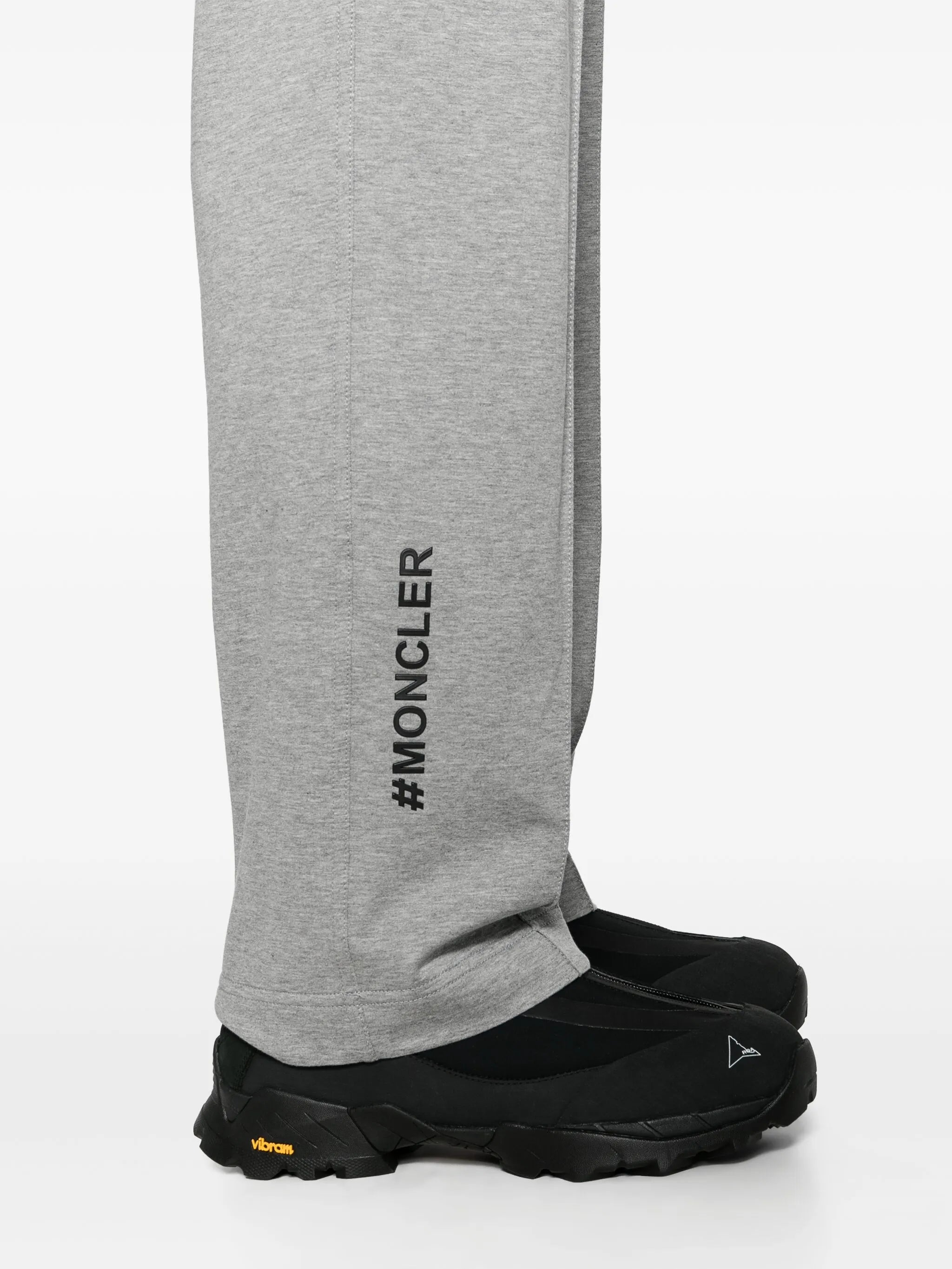 logo-lettering cotton track pants