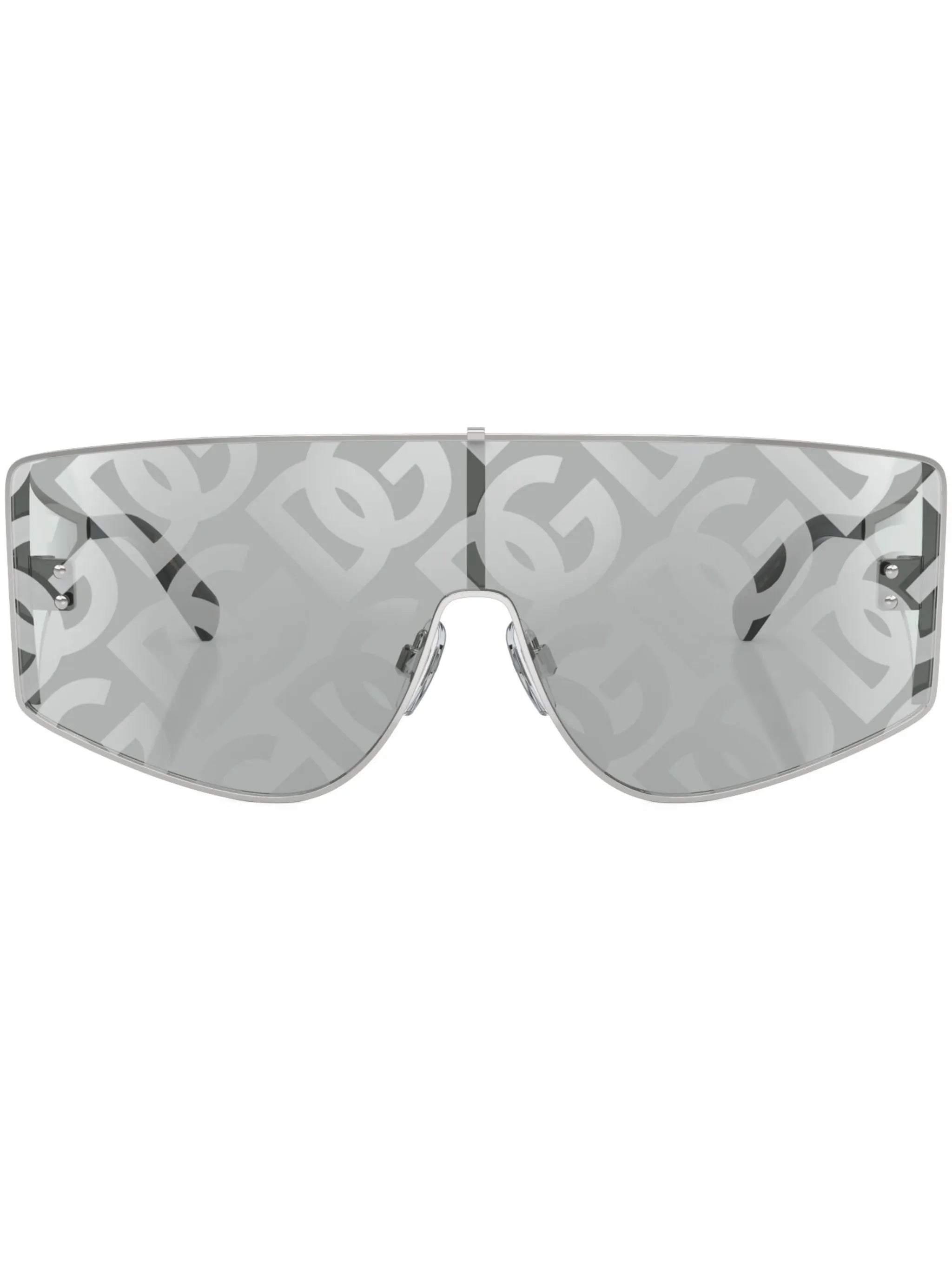 Sharped mask-frame sunglasses