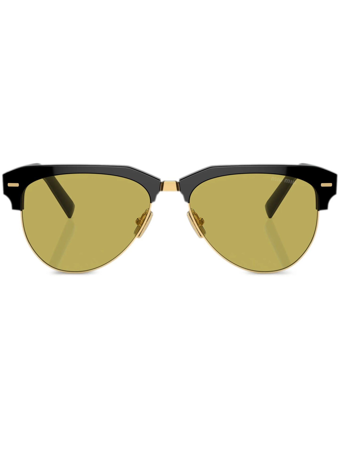 logo-lettering navigator-frame sunglasses