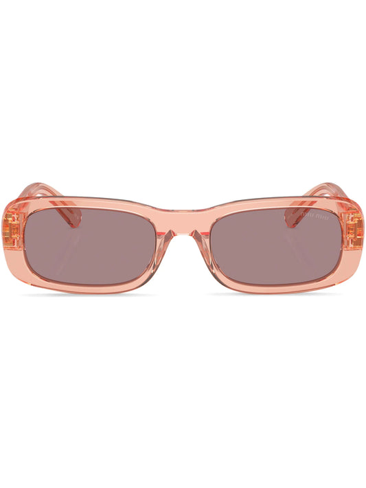 logo-lettering rectangle-frame sunglasses