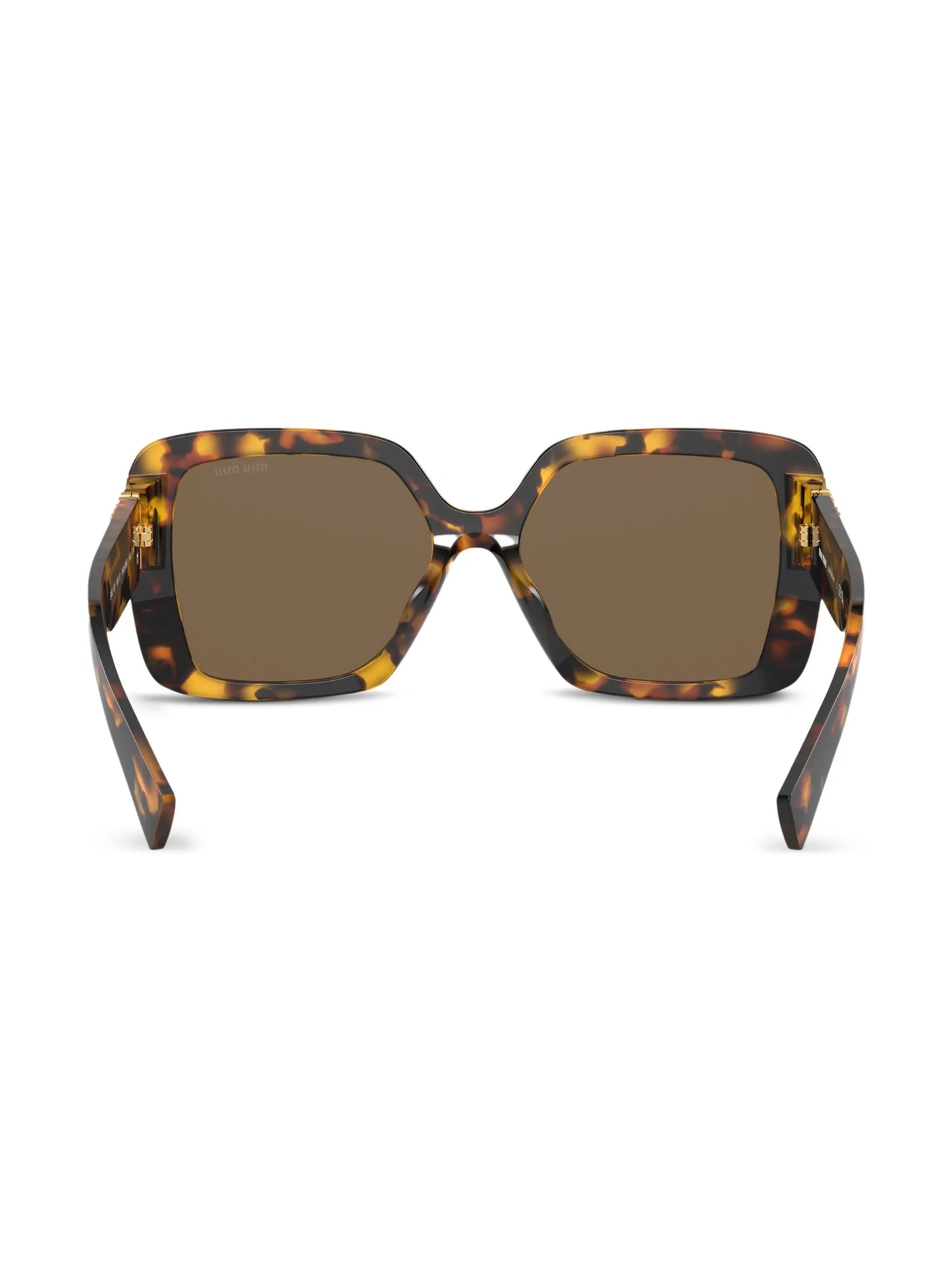 tortoiseshell-effect oversize-frame sunglasses