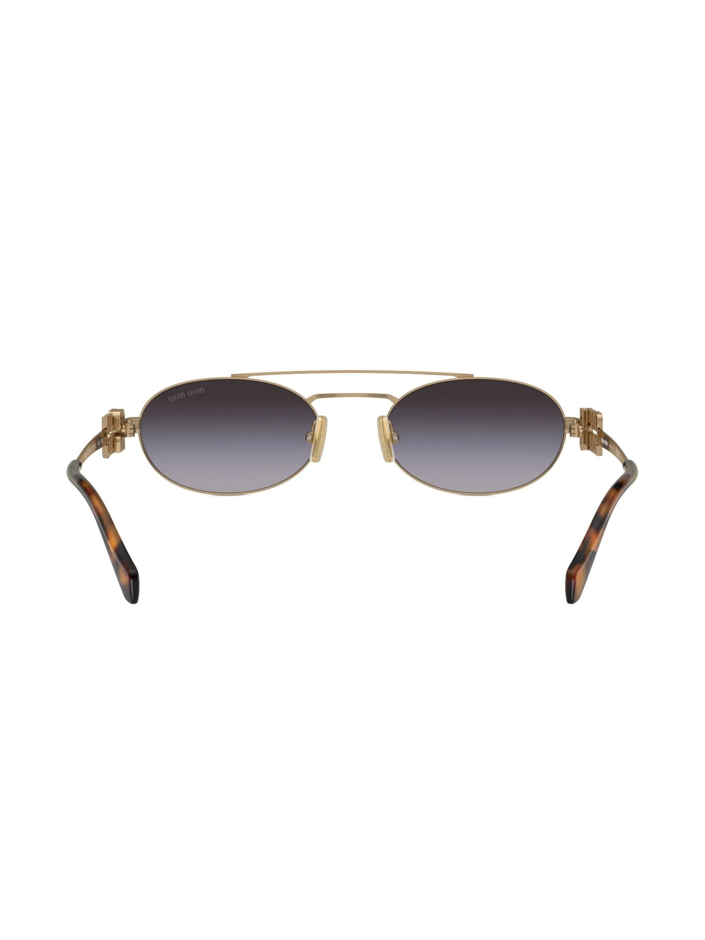 logo-lettering oval-frame sunglasses