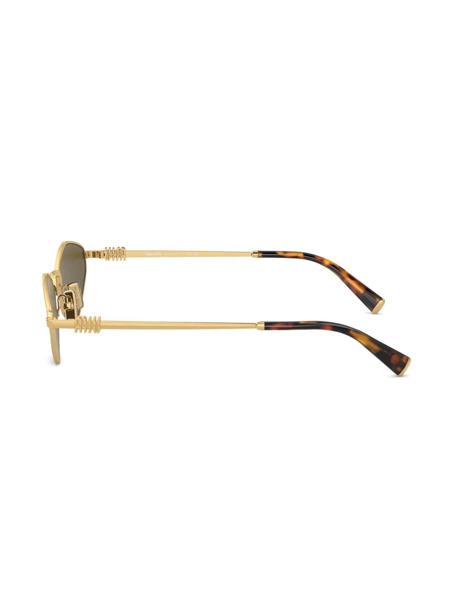 logo-lettering geometric-frame sunglasses