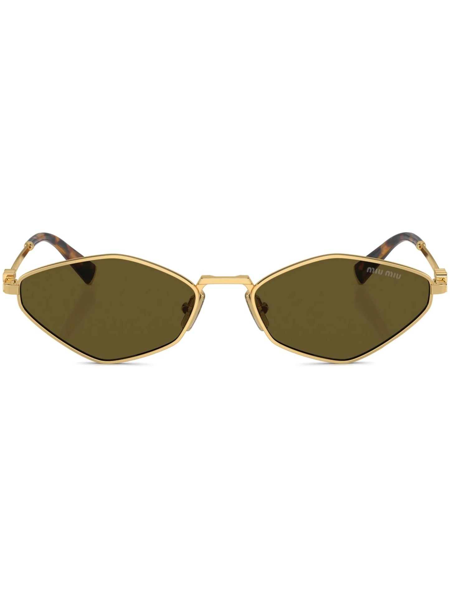 logo-lettering geometric-frame sunglasses