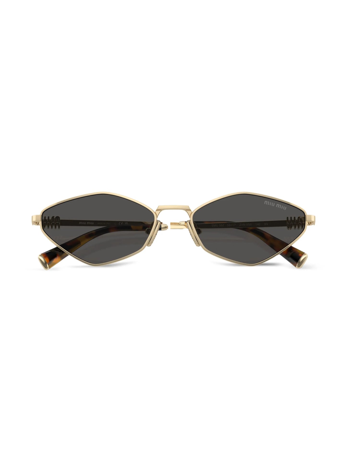 logo-lettering geometric-frame sunglasses