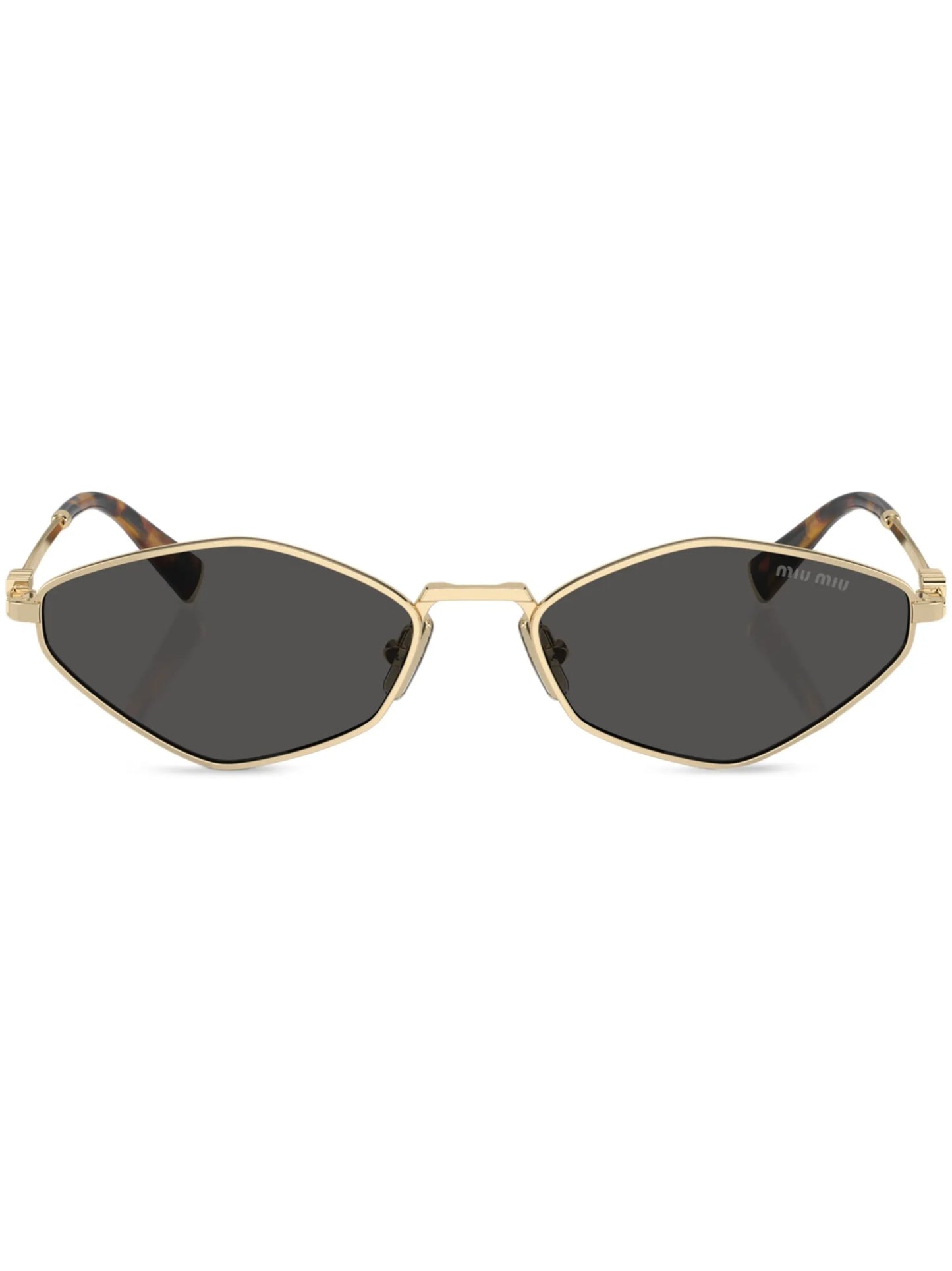 logo-lettering geometric-frame sunglasses