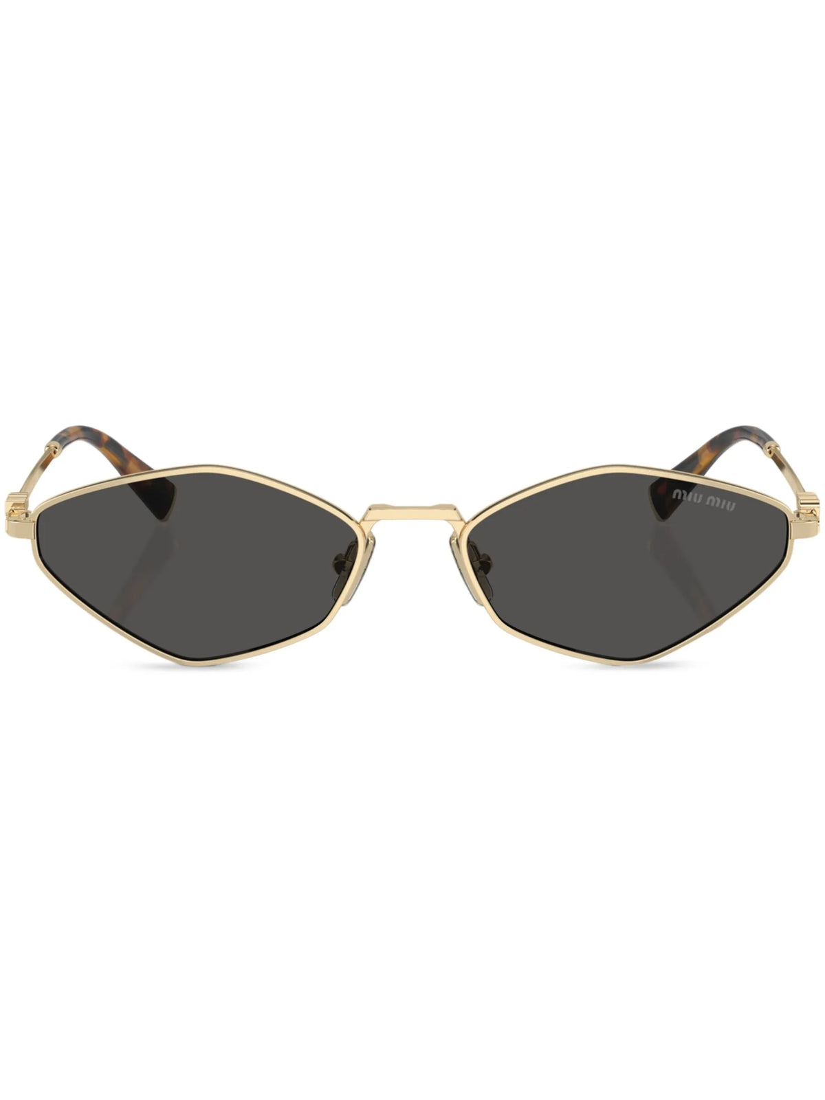 logo-lettering geometric-frame sunglasses