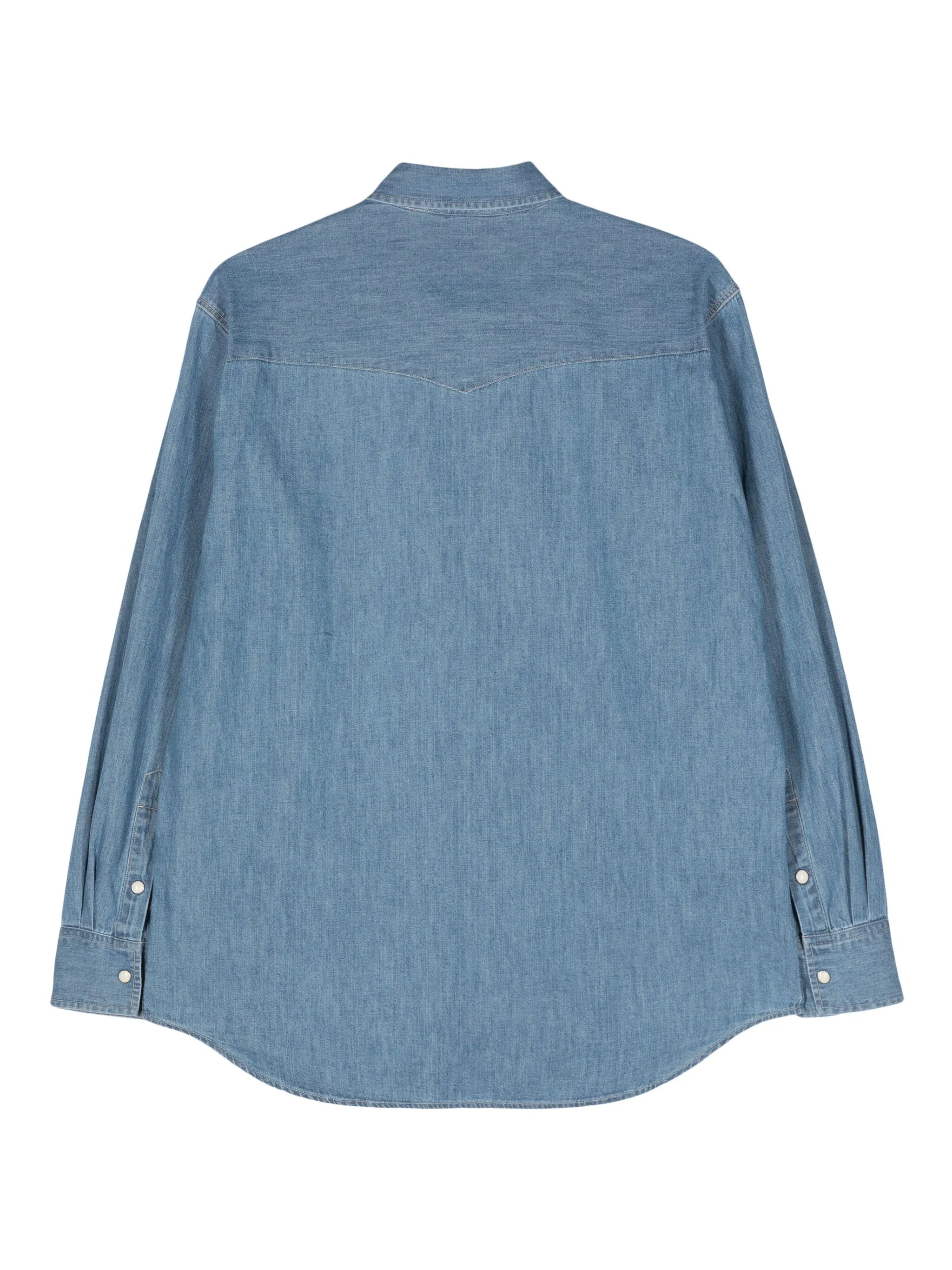 press-stud denim shirt
