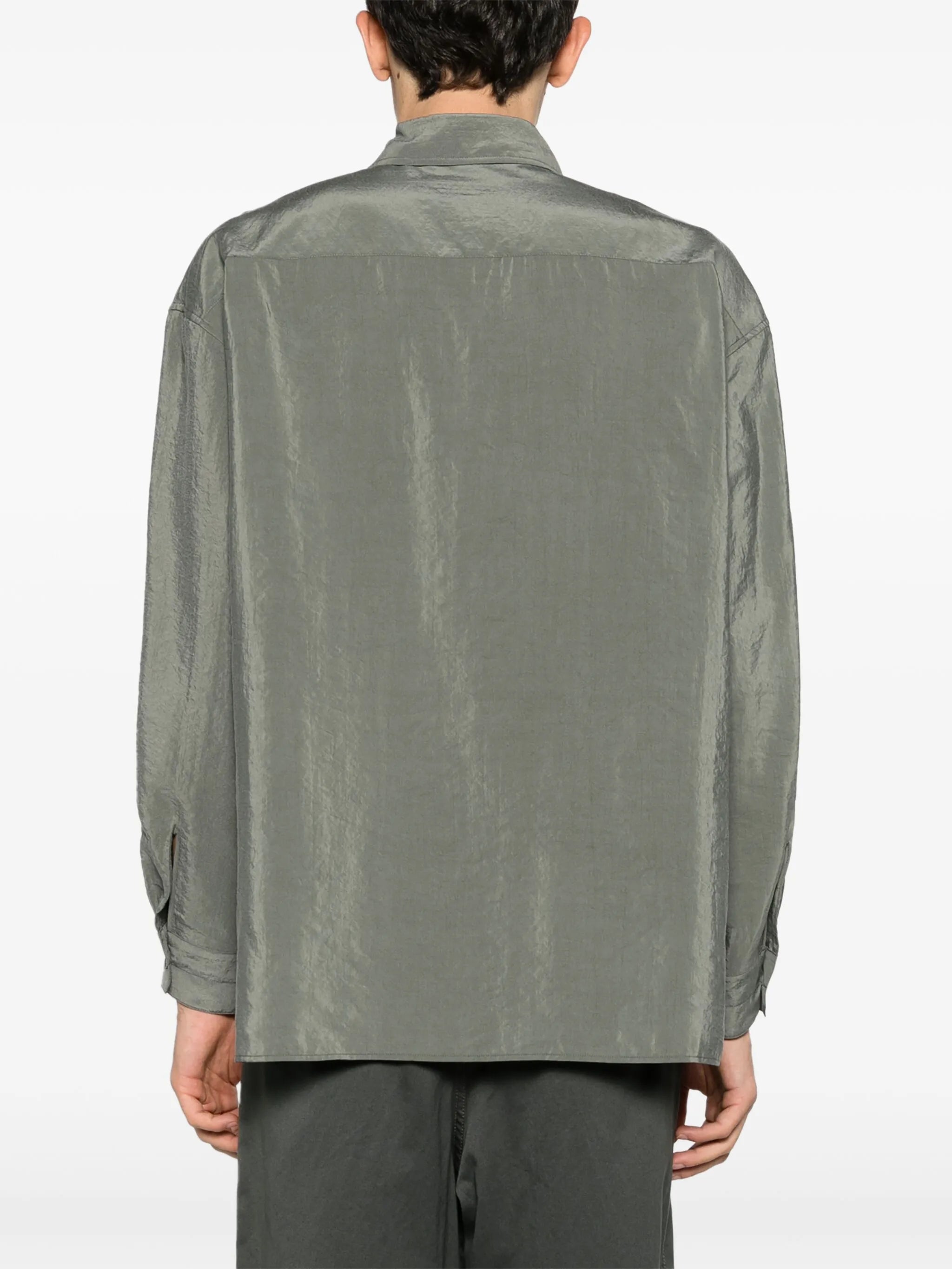 Twisted button-up shirt