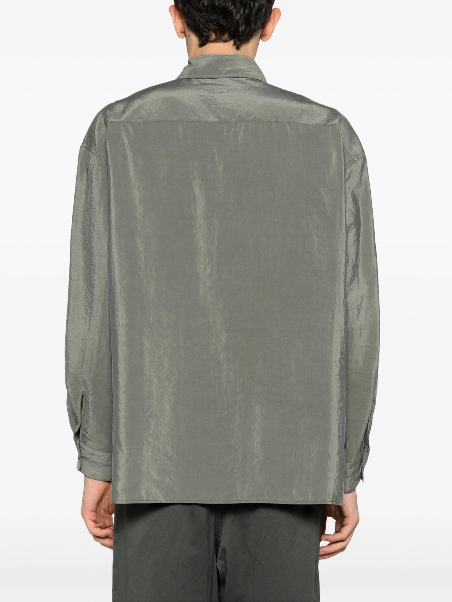 Twisted button-up shirt