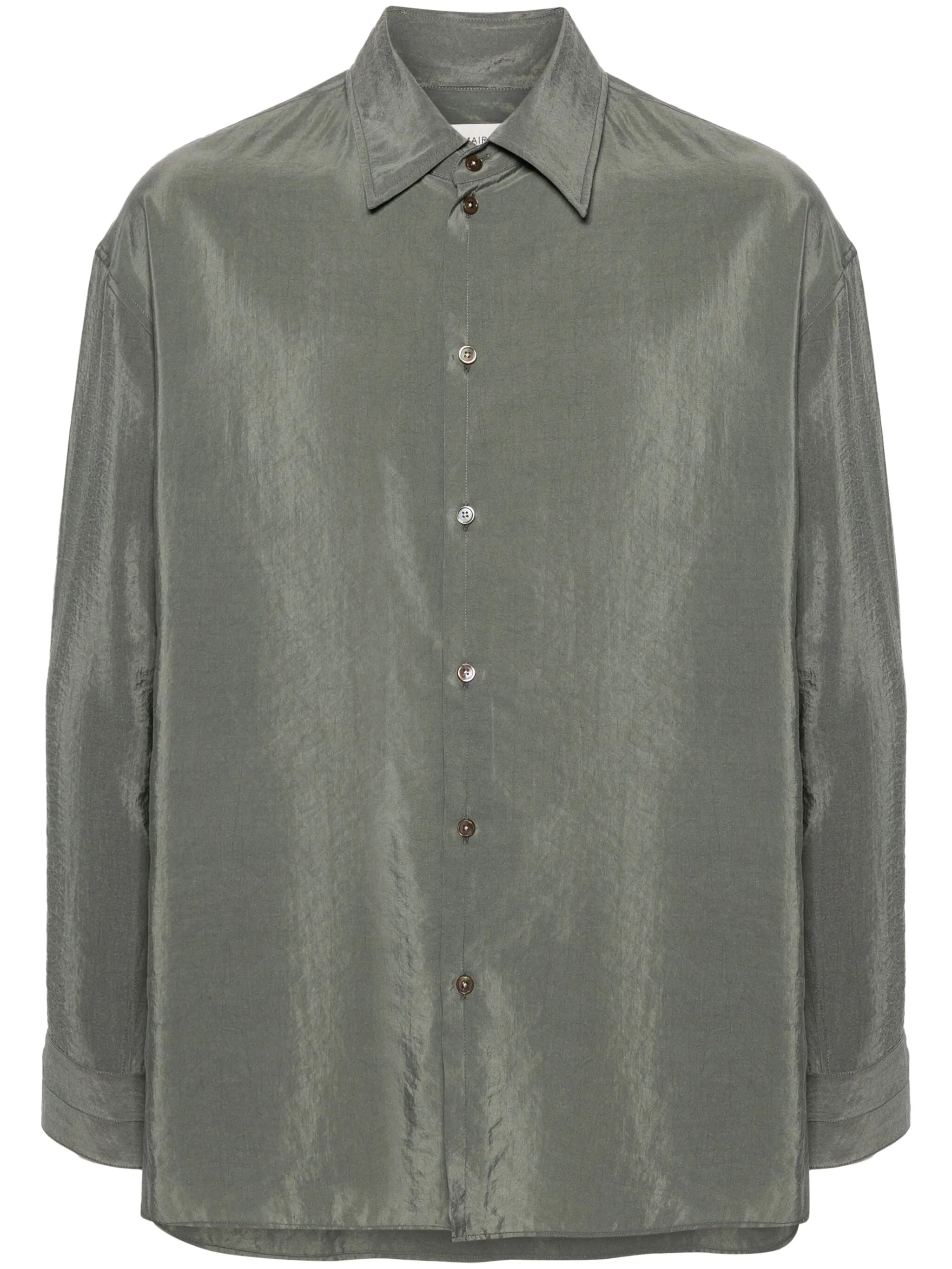 Twisted button-up shirt