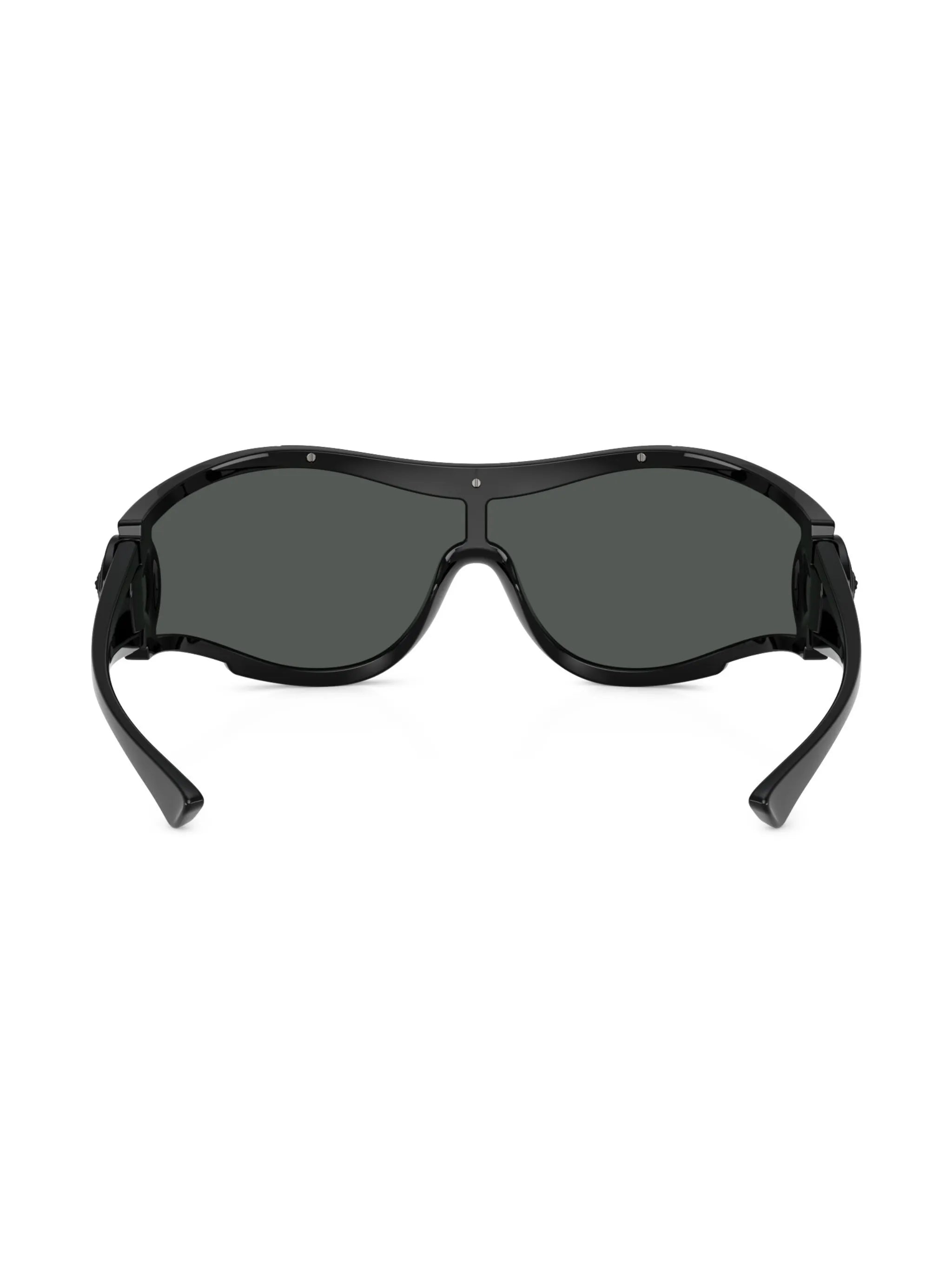 Medusa plaque shield-frame sunglasses